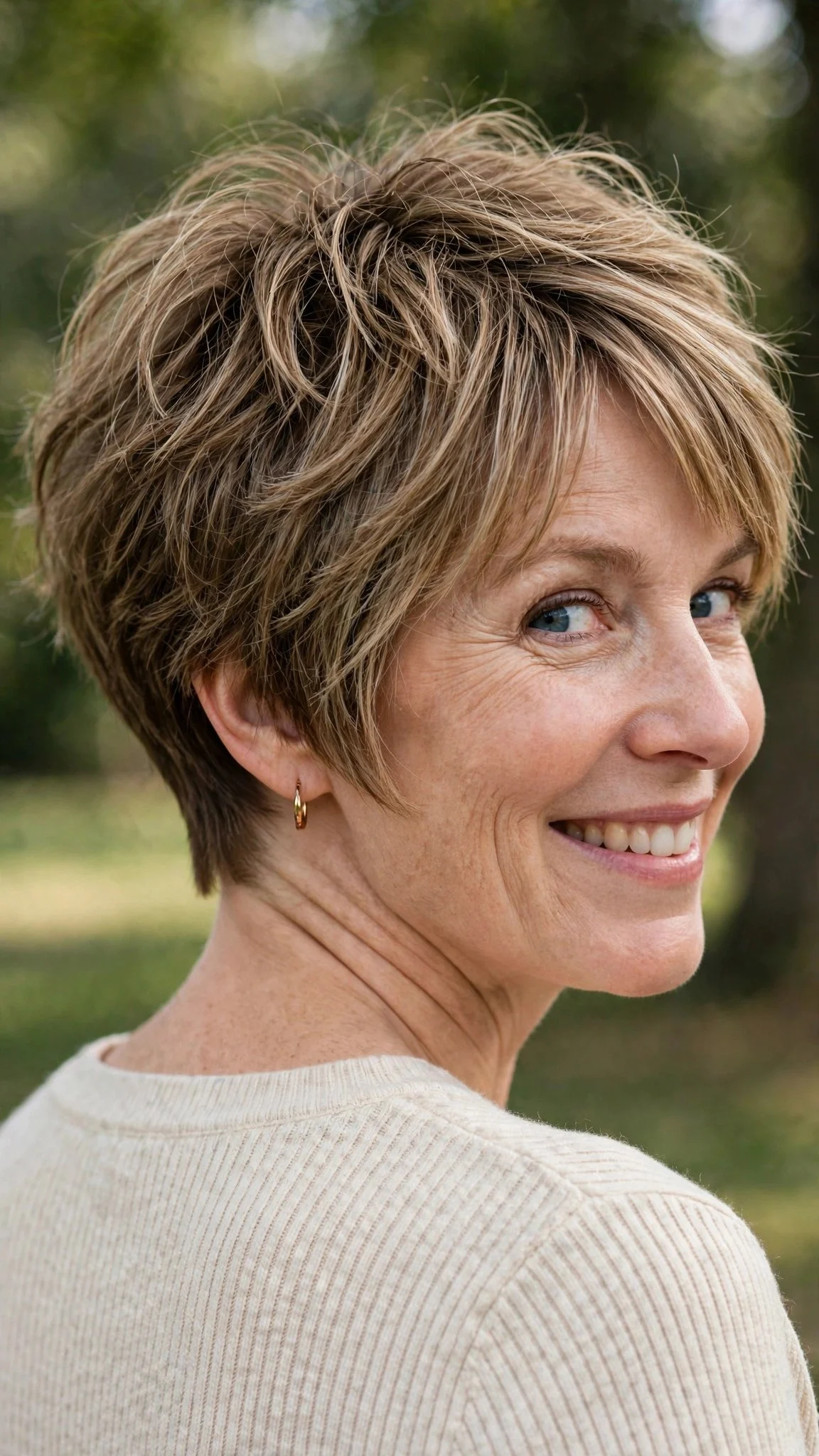 Tapered Nape Shag Bob