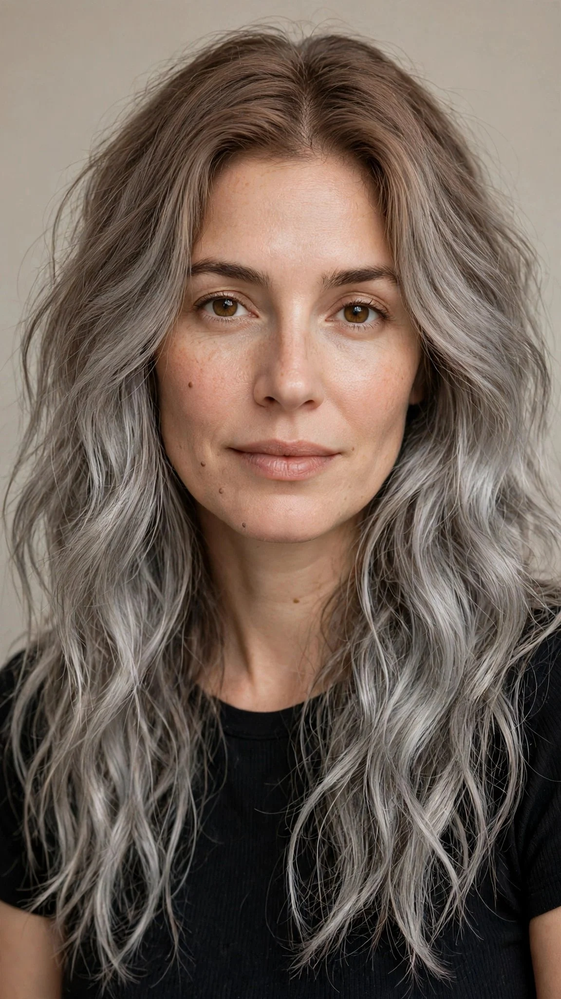 Pearl Gray With Mocha Roots