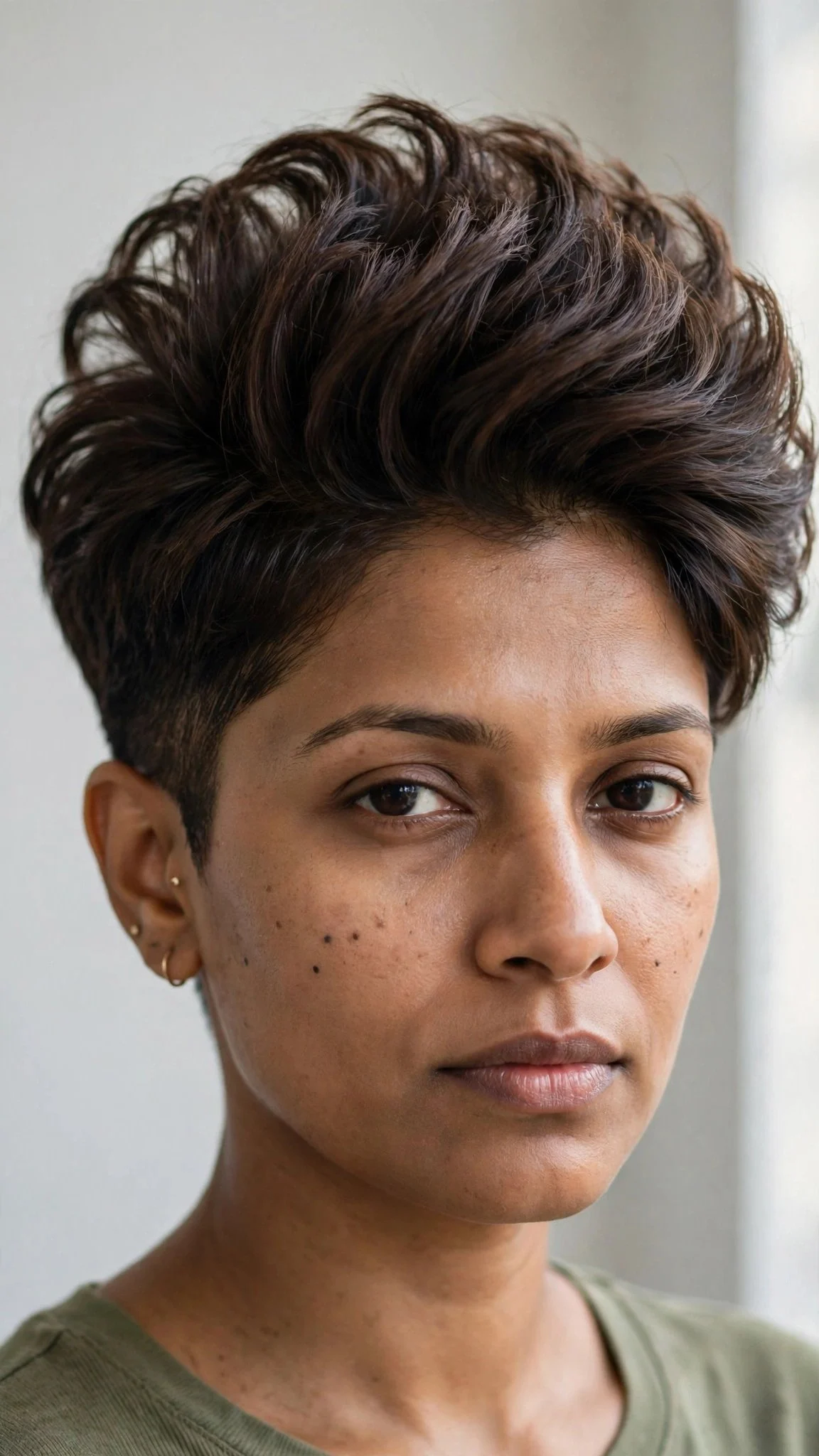 Tapered Pixie with Crown Volume
