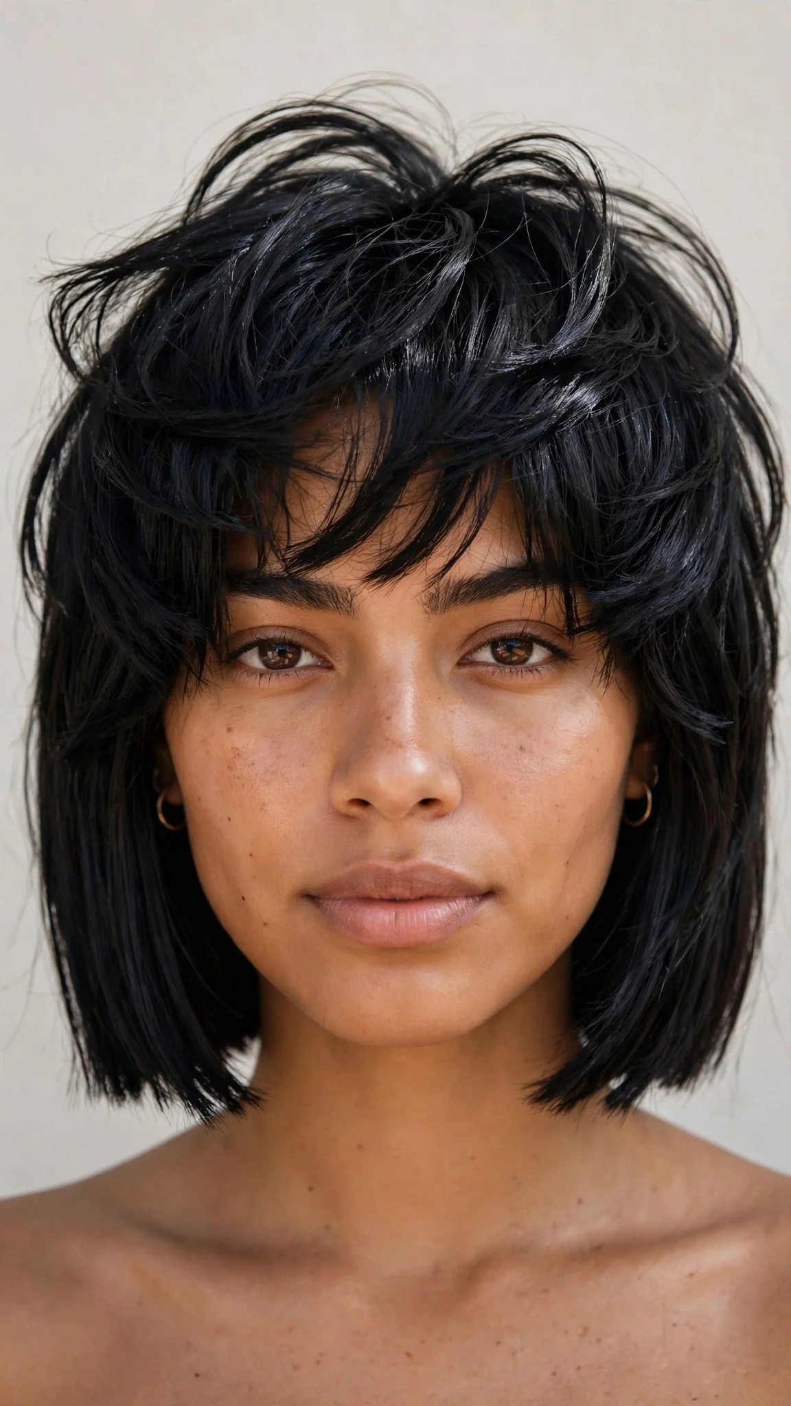 Blunt-Edge Shag Bob
