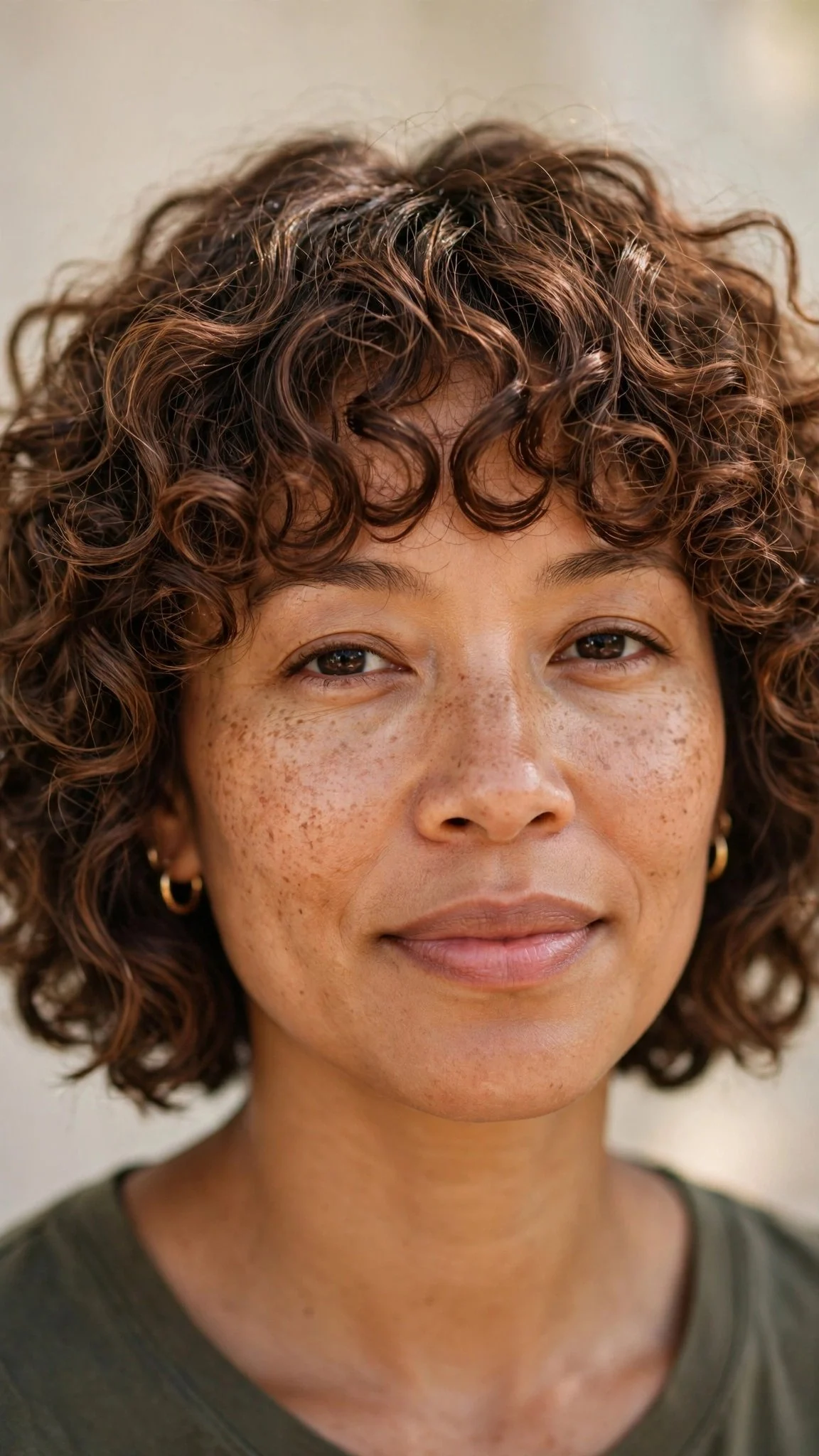 Curly Bob With Bouncy Fringe