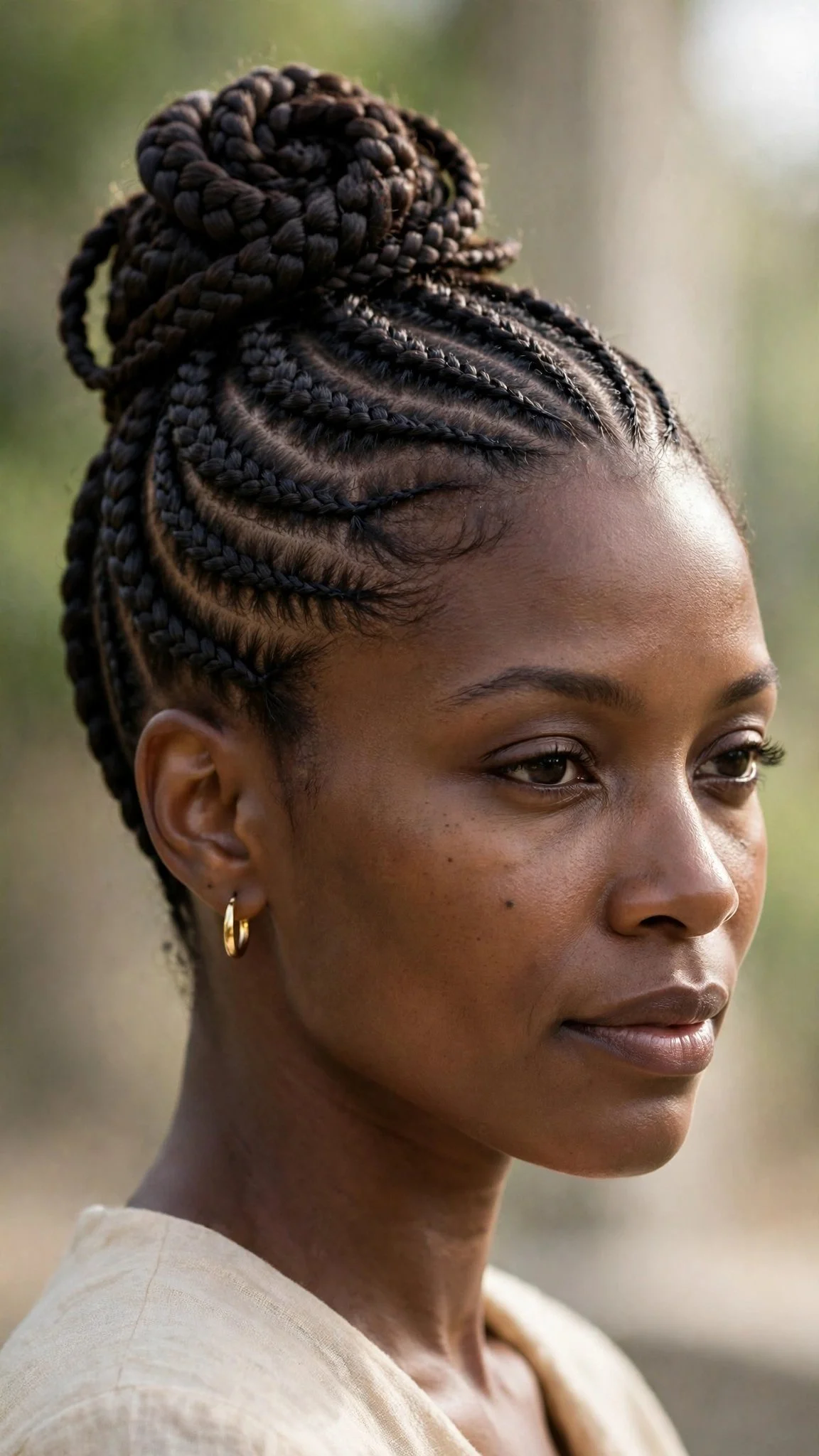 Cornrow Braided Updo