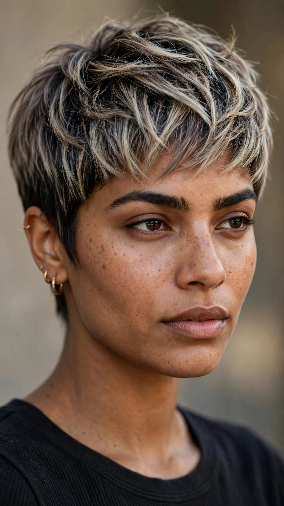 Ashy Bronde Pixie