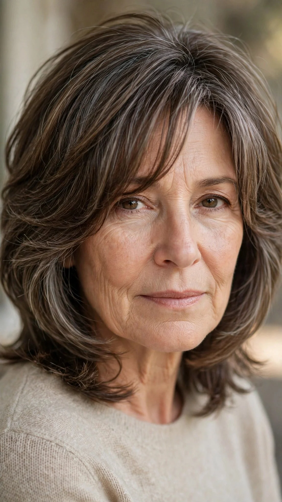 Layered Lob With Face-Framing Bangs