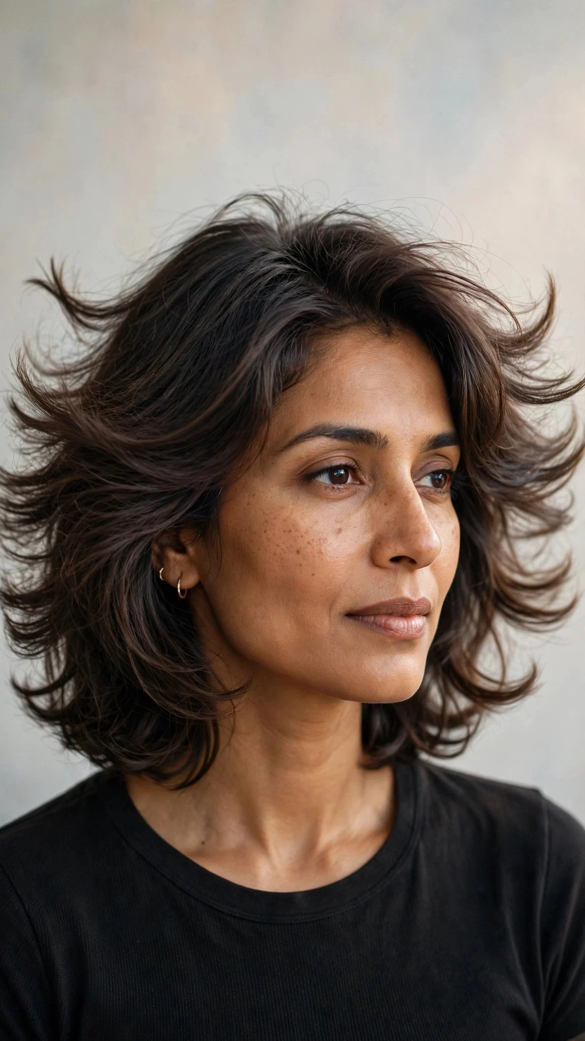 Feathered Mid-Length Cut