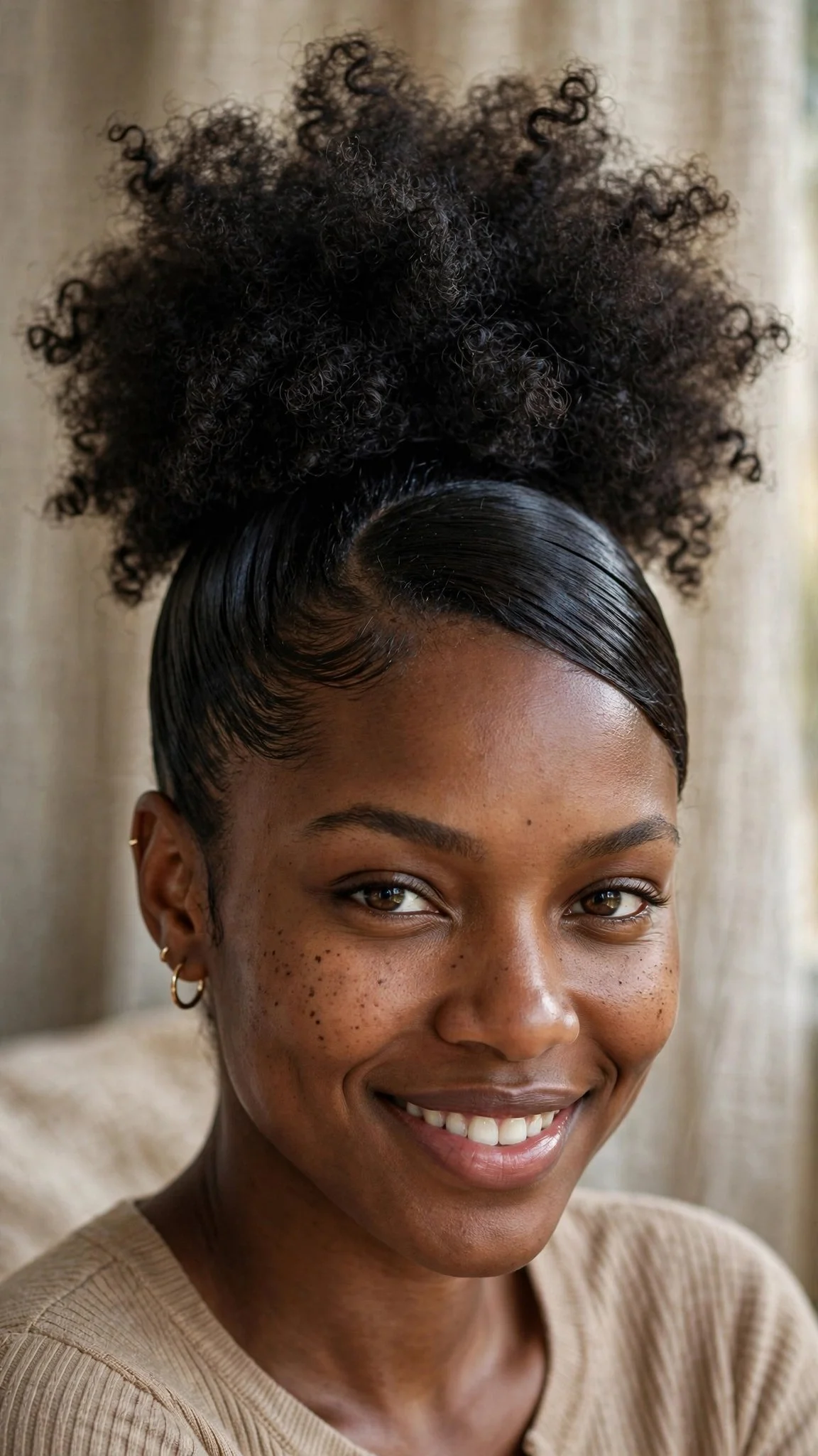High Curly Puff