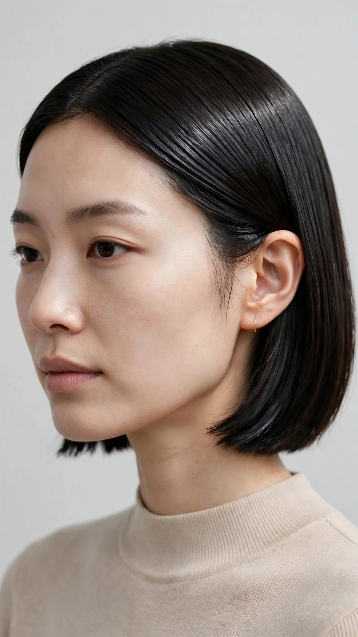 Sleek Chin-Length Bob