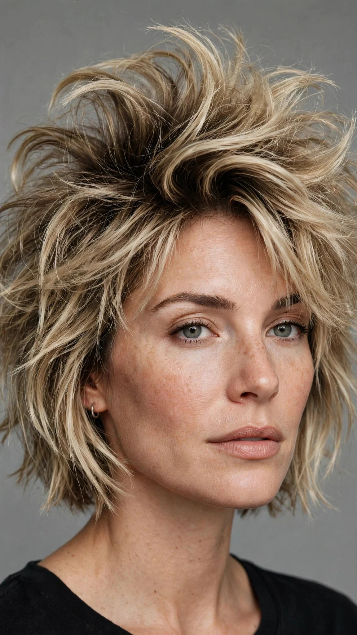 Voluminous Crown Choppy Bob