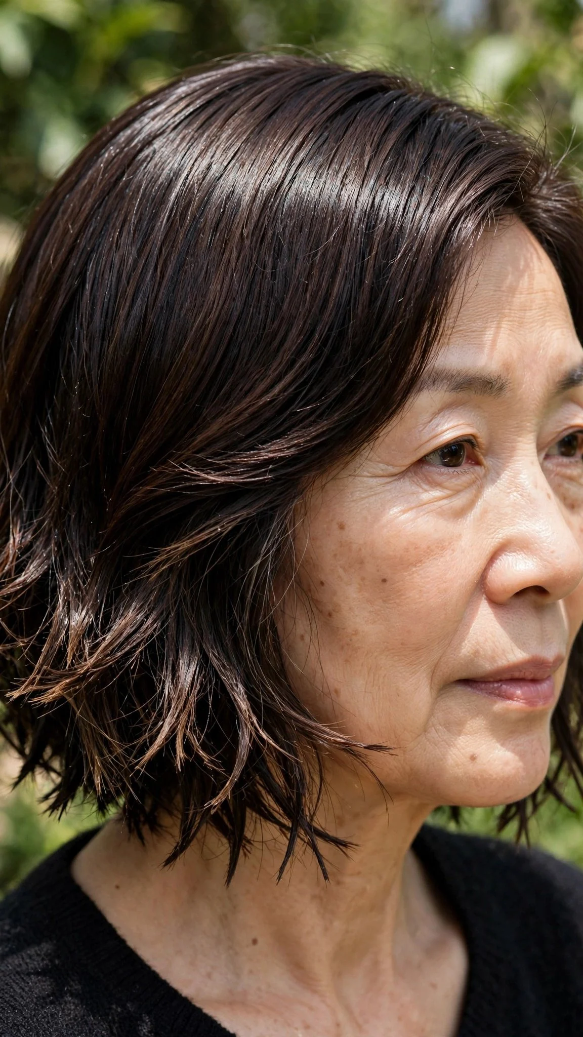 Sleek-to-Piecey Choppy Bob