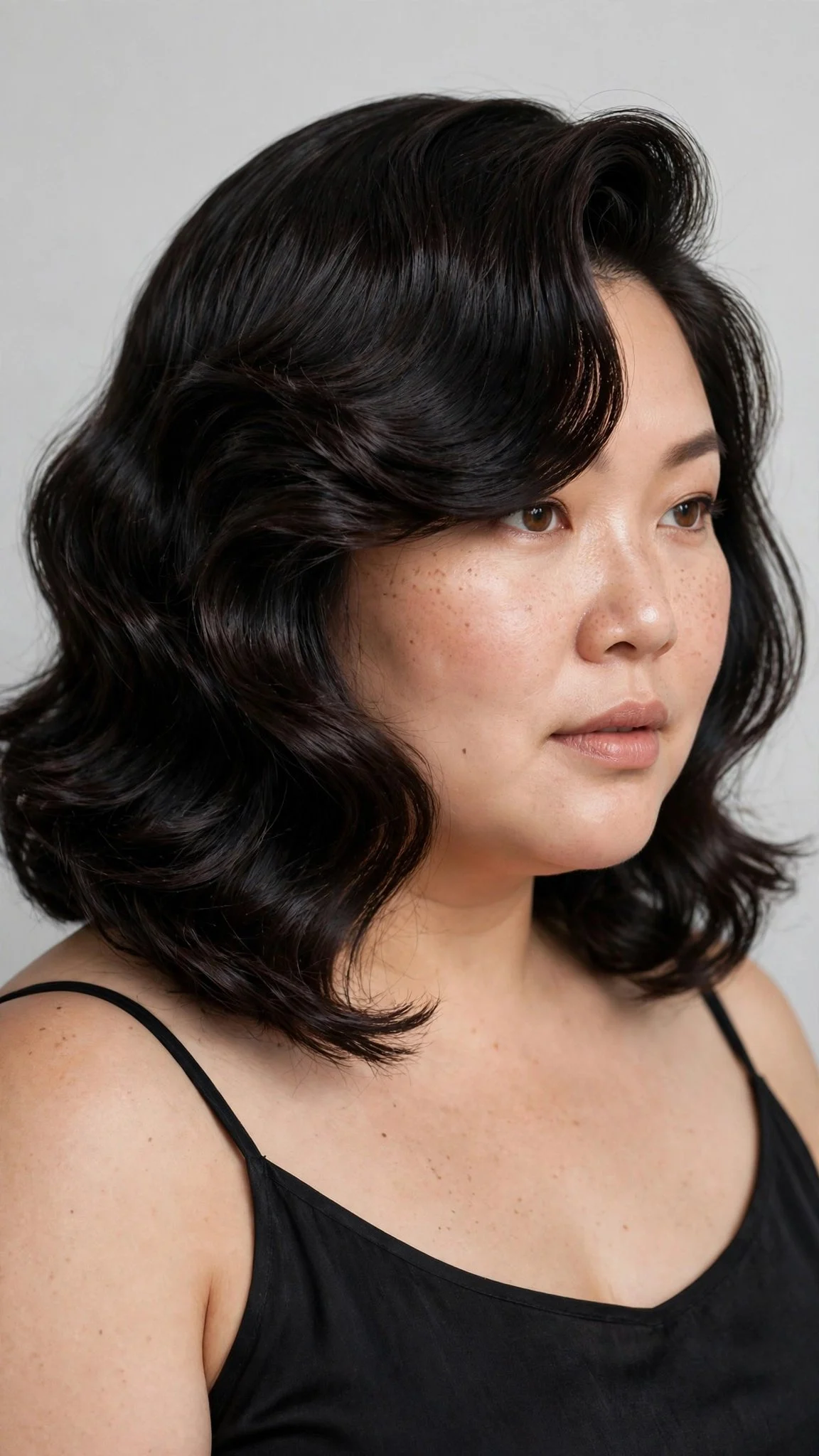 Deep Side Part Wavy Bob