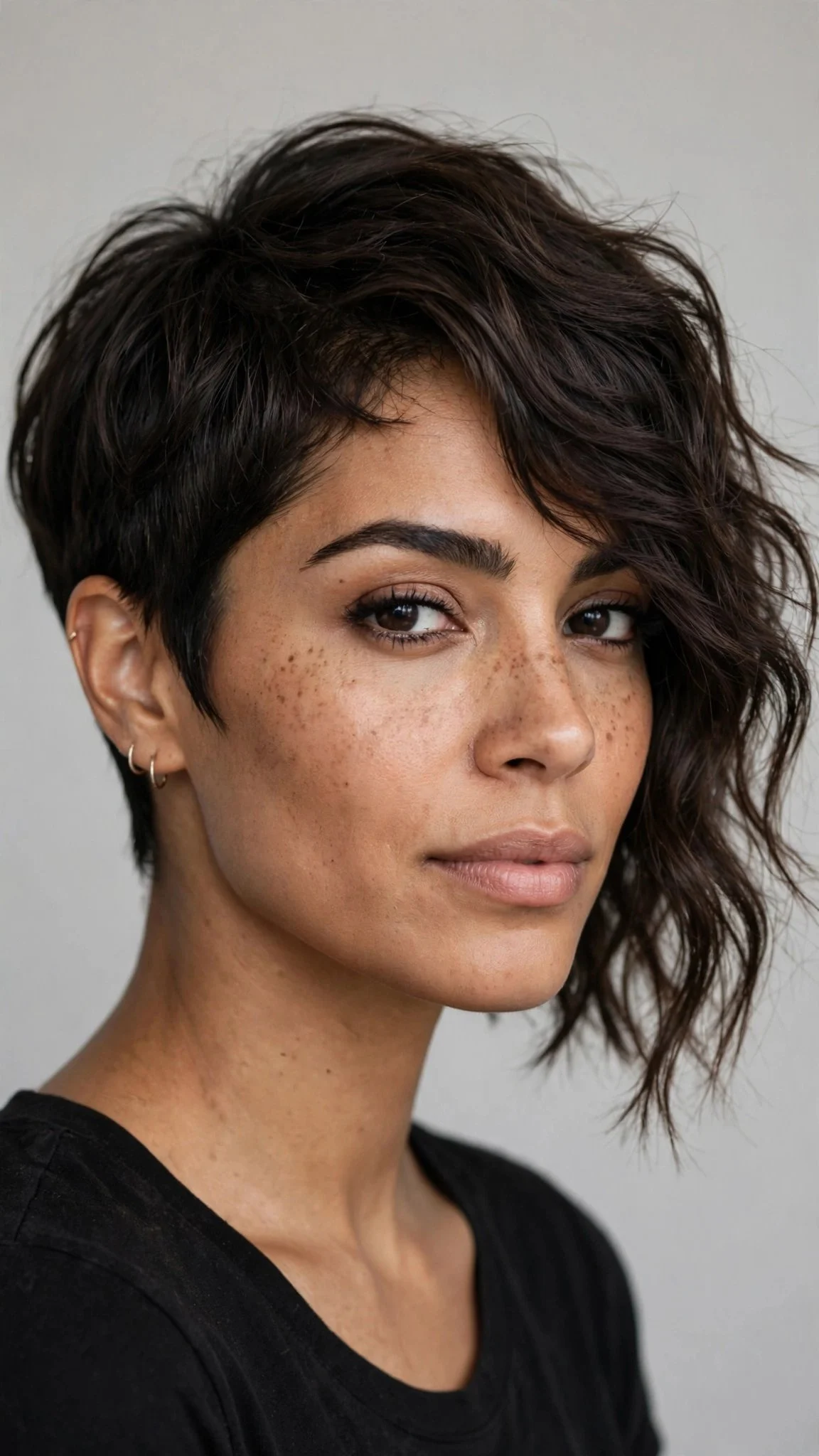 Asymmetrical Wavy Pixie