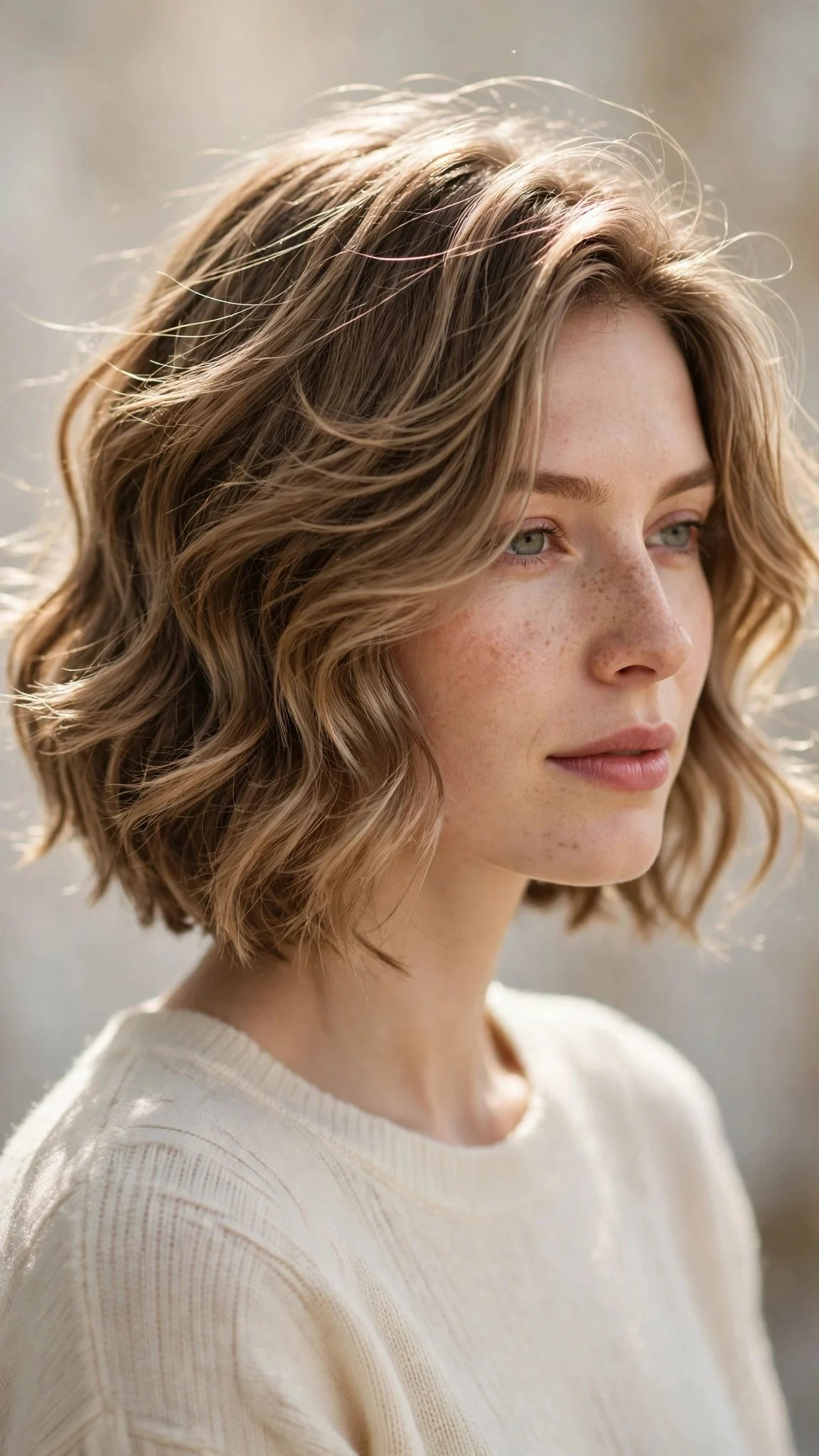 Wavy Layered Bob