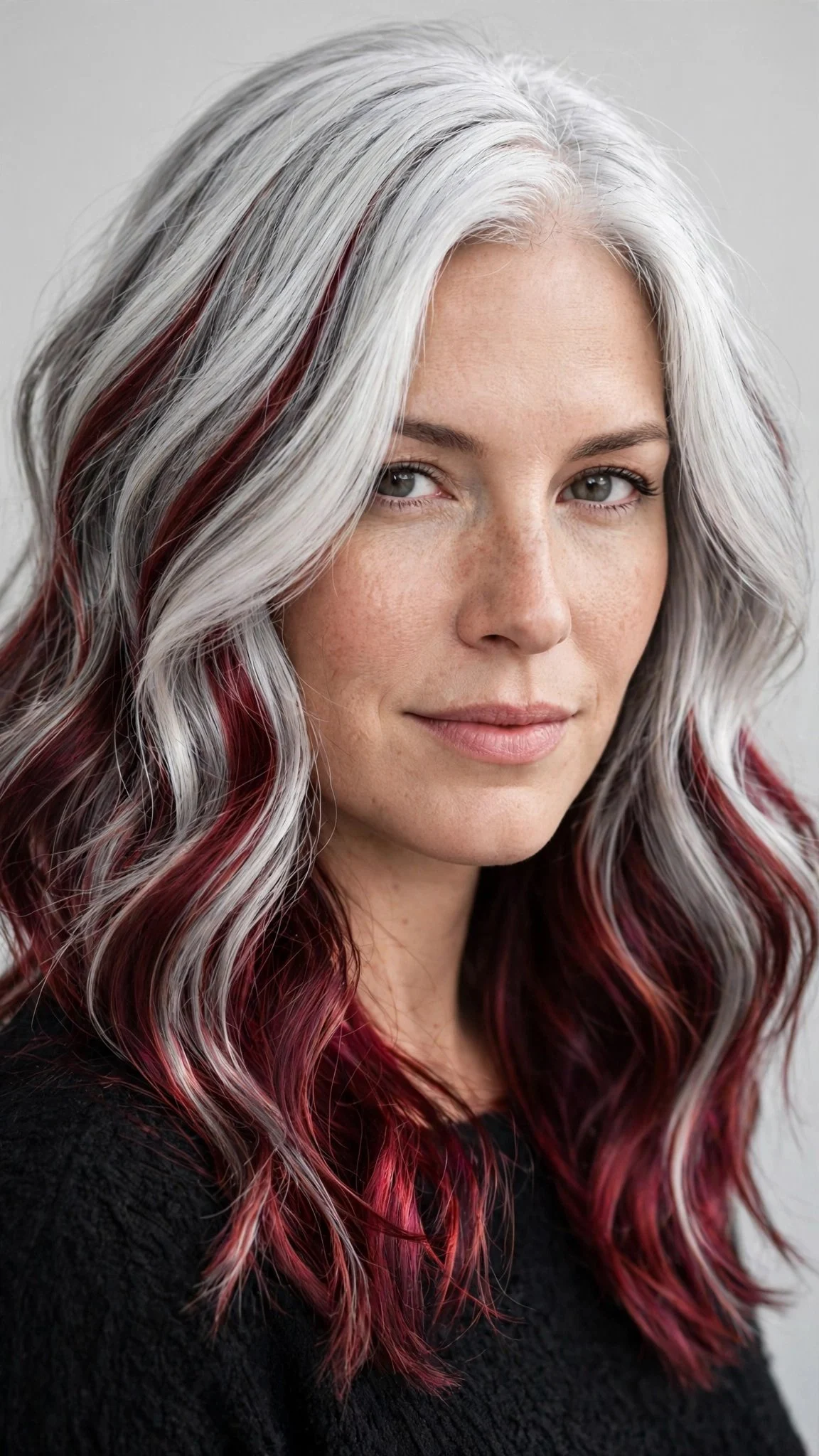 Silver Fox With Mahogany Ribbons