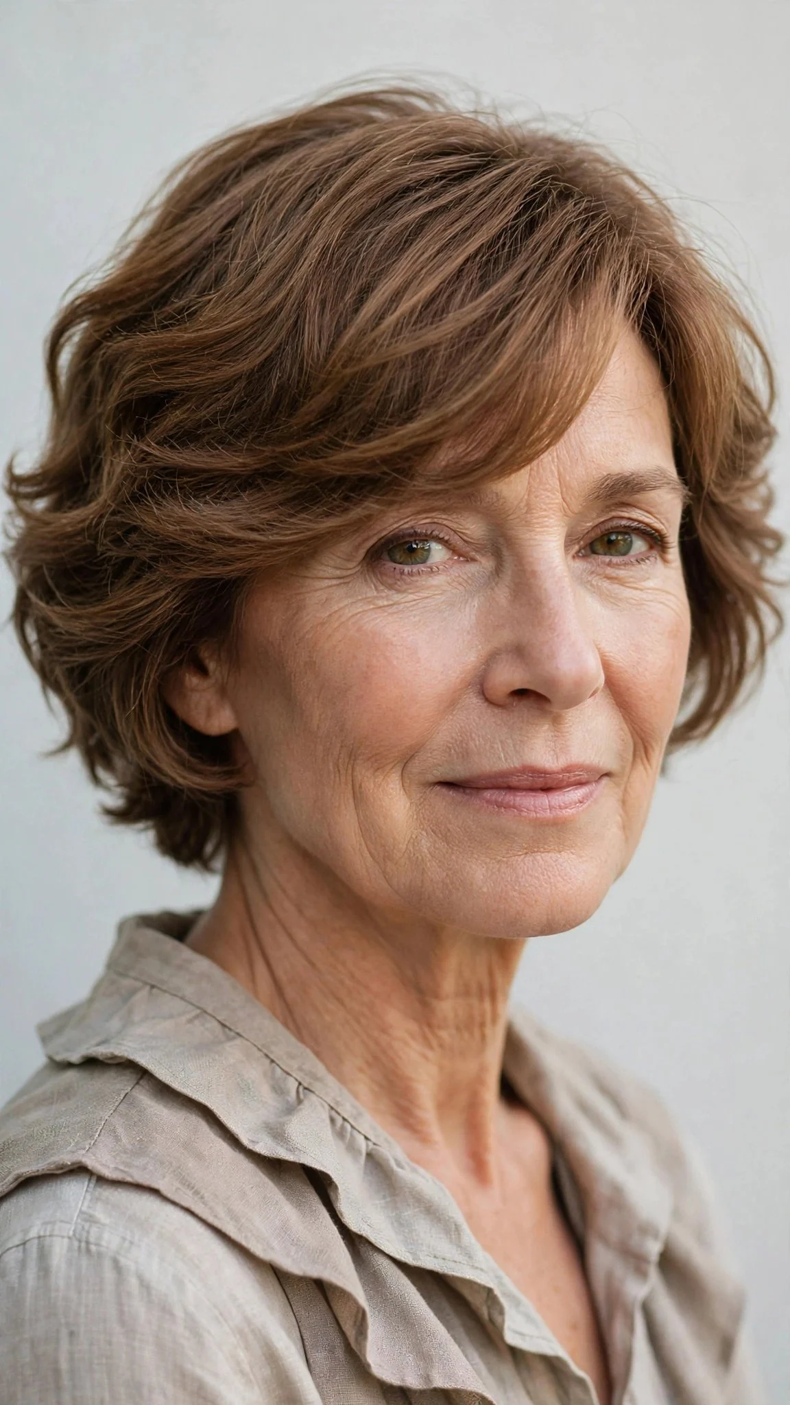 Short Wavy Cut with Side Sweep