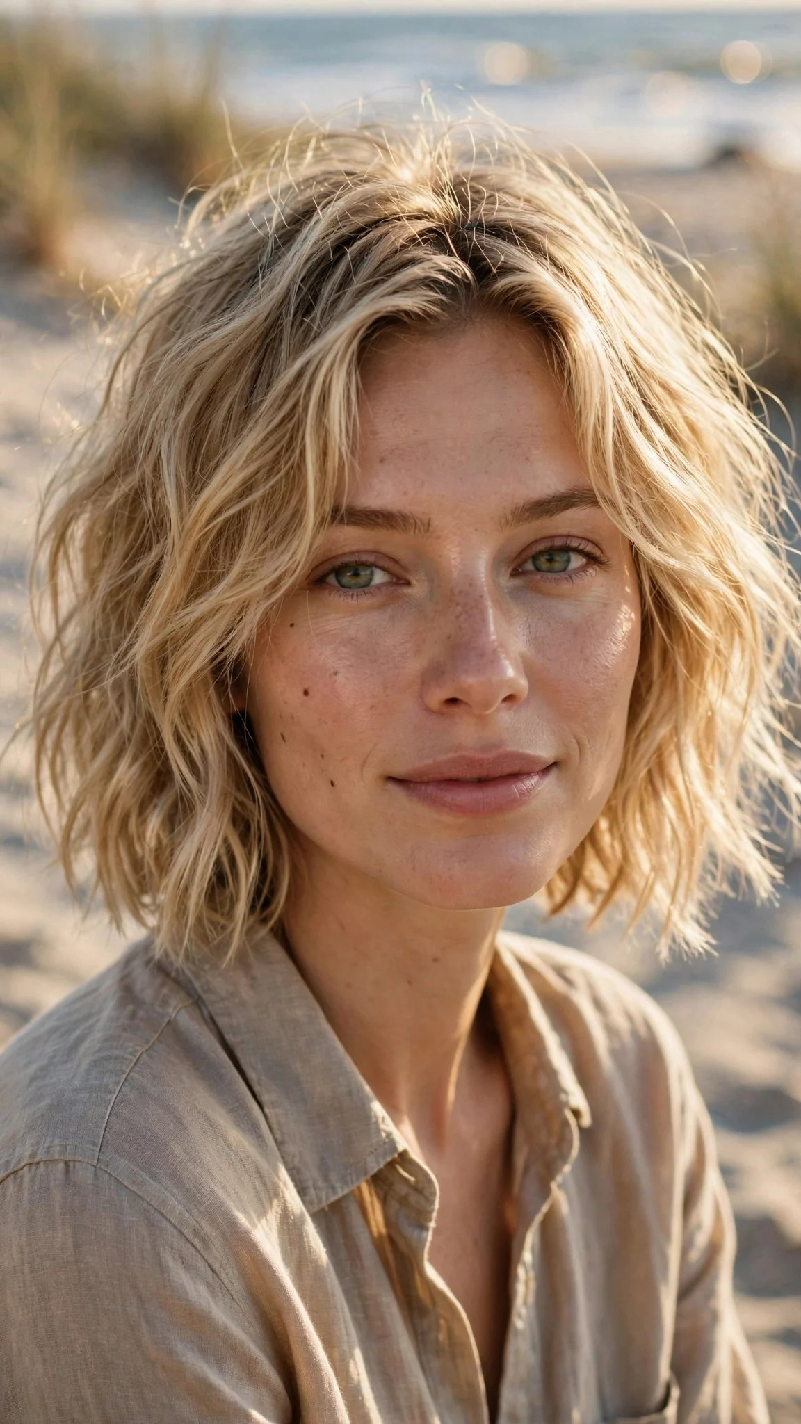 Wavy Beachy Choppy Bob