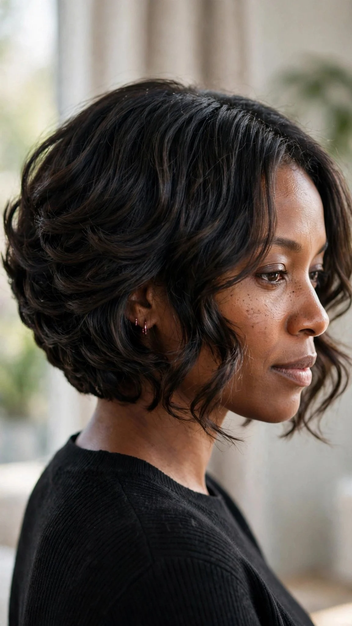 Stacked Wavy Bob