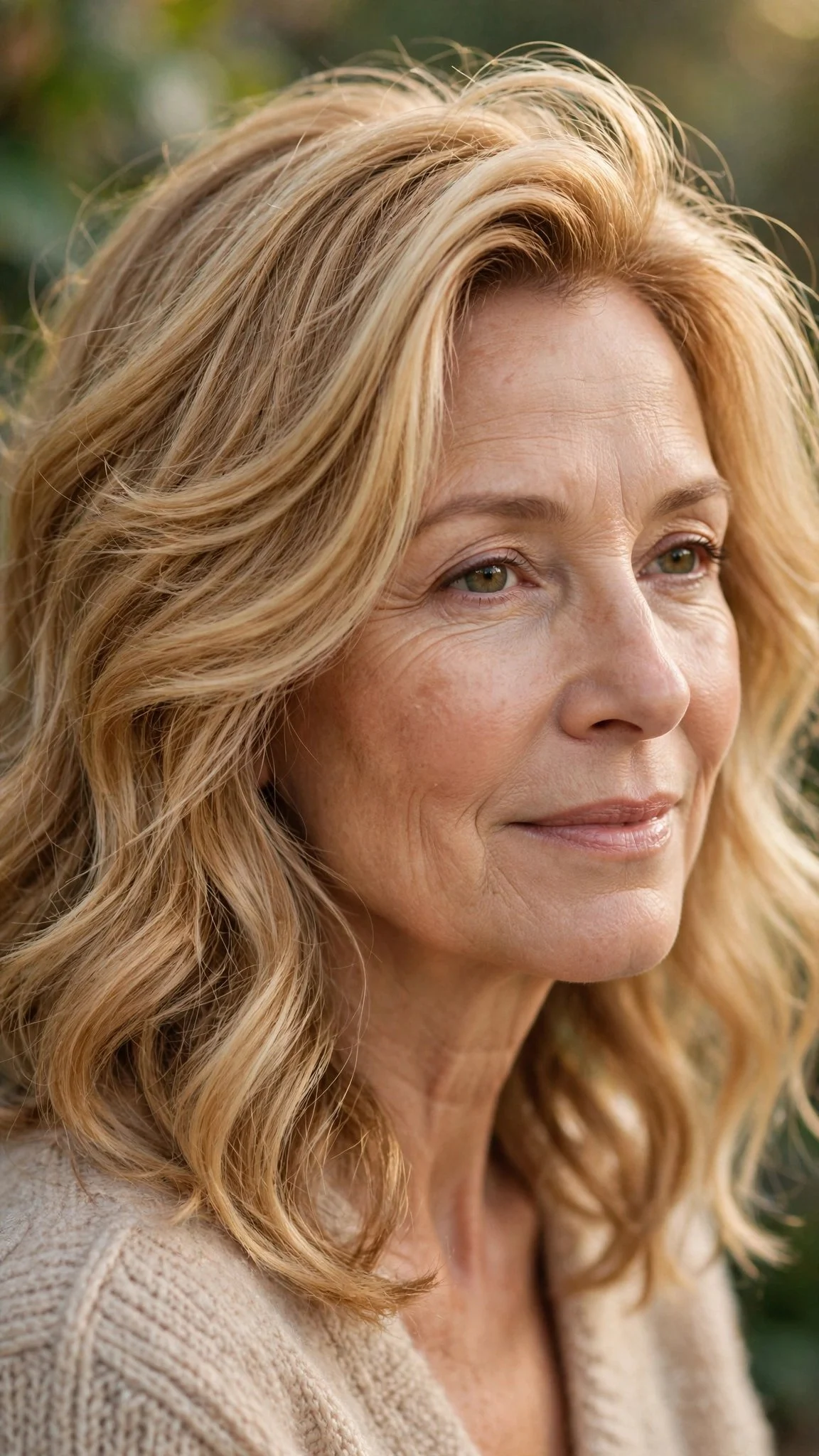 Soft Wavy Mid-Length with Side Part
