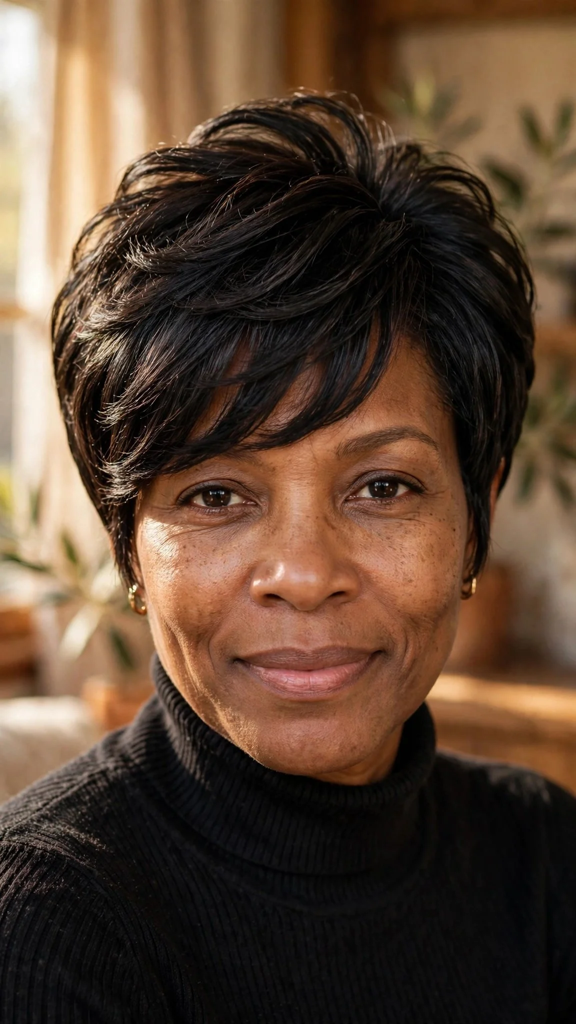 Short Layered Cut With Side Bangs