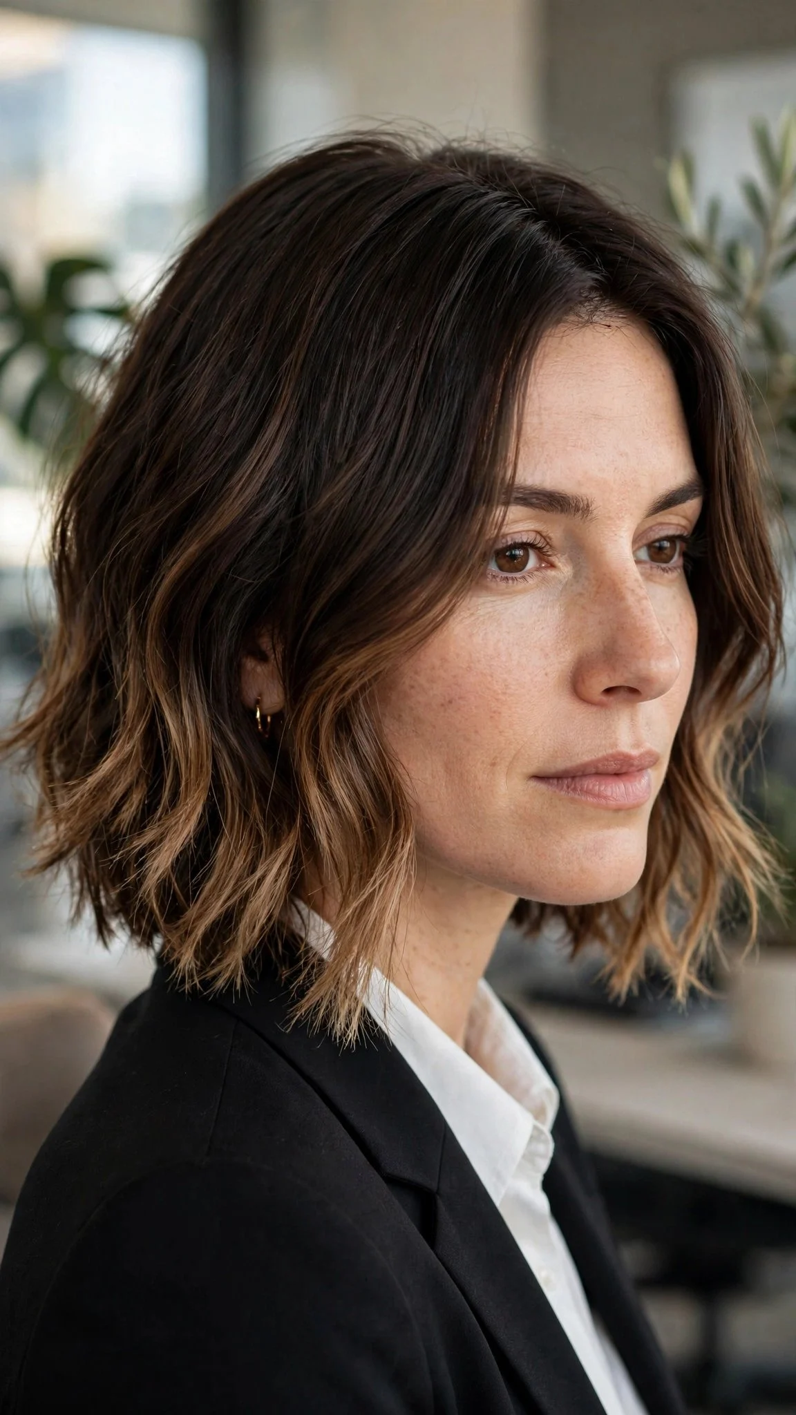 Sleek-Root Shaggy Bob
