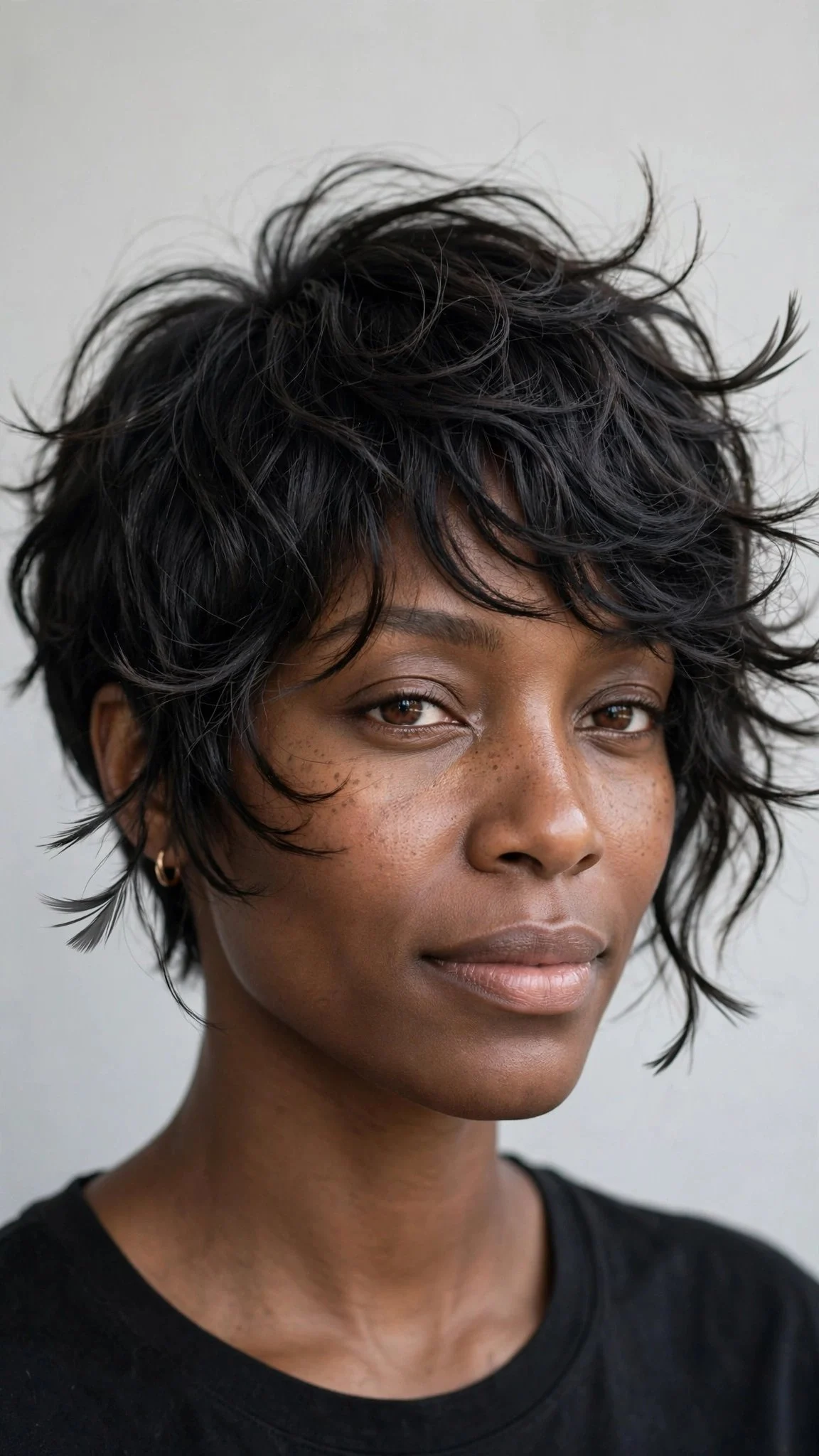 Feathered Wavy Pixie