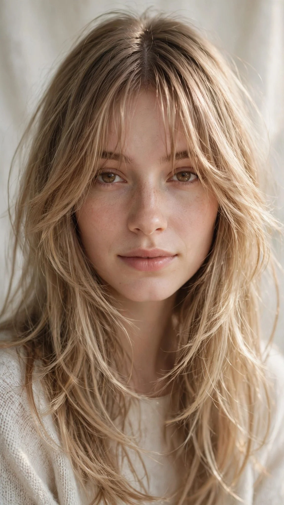 Wispy Curtain Bangs With Layers