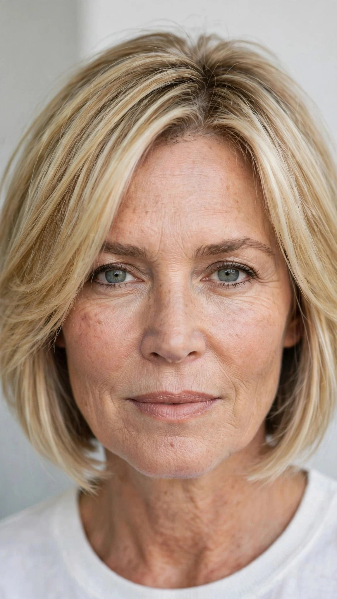 Layered bob with highlights