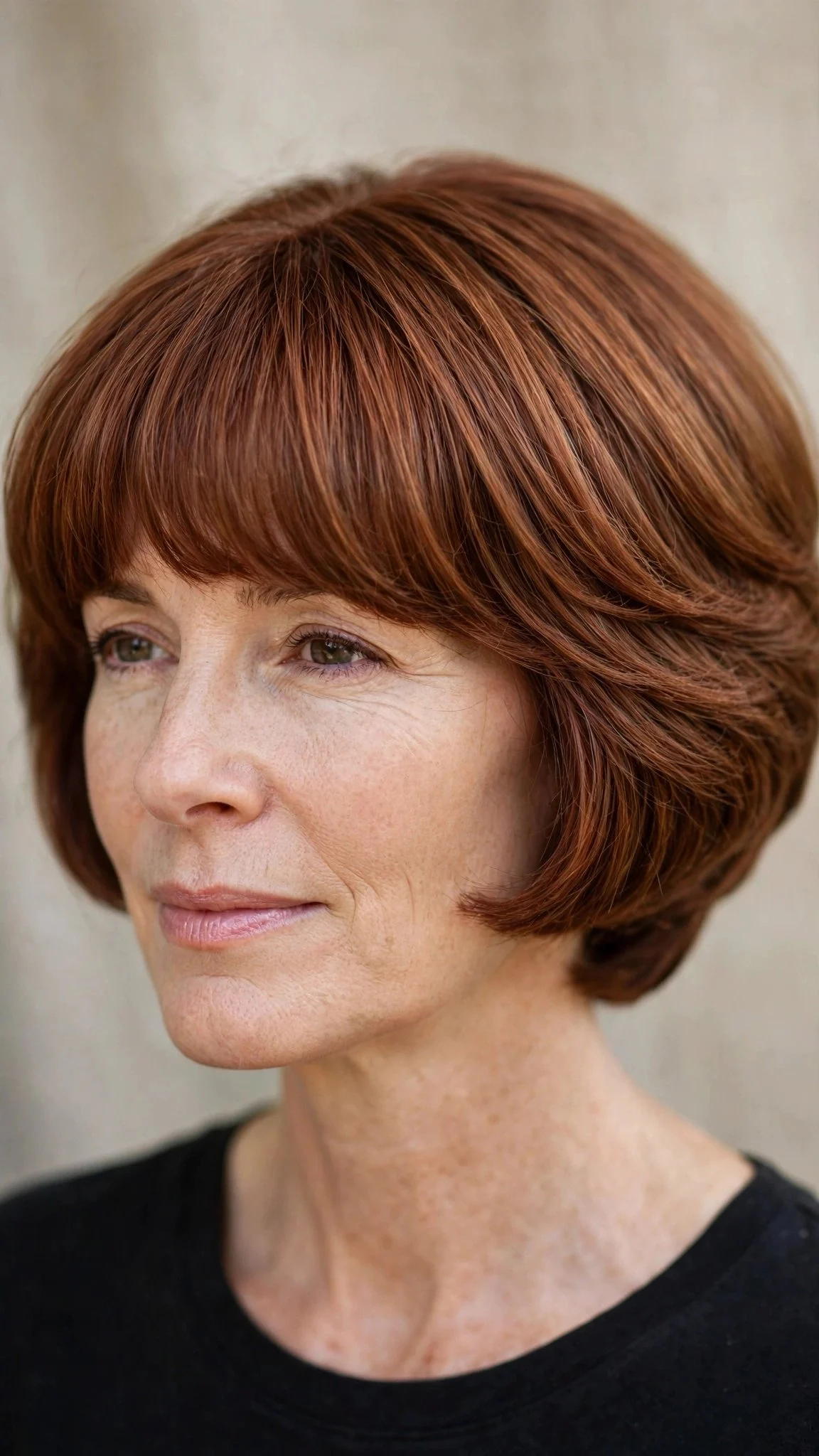 Graduated Bob With Full Soft Fringe