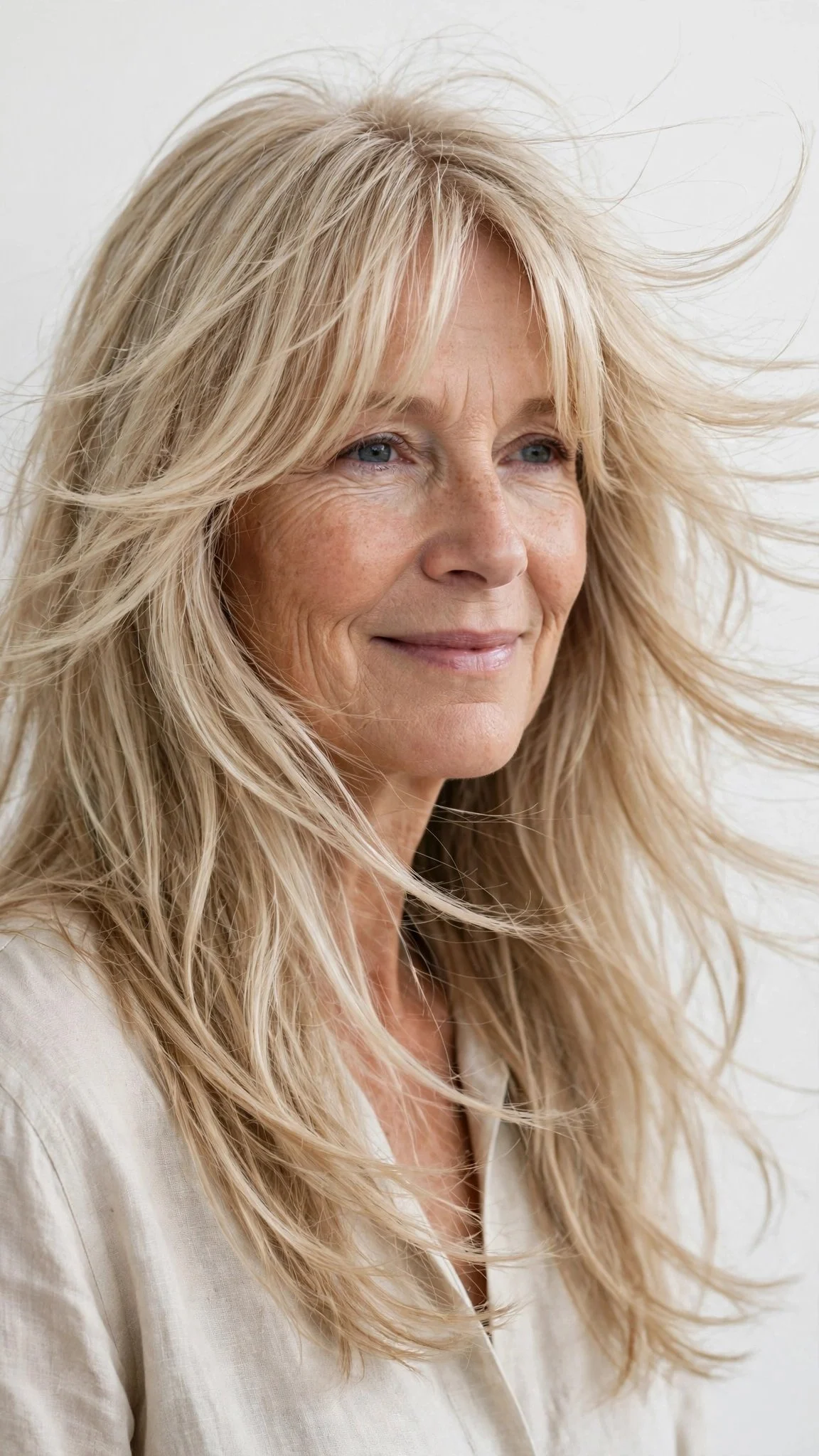 Airy Mid-Length Layers With Curtain Fringe