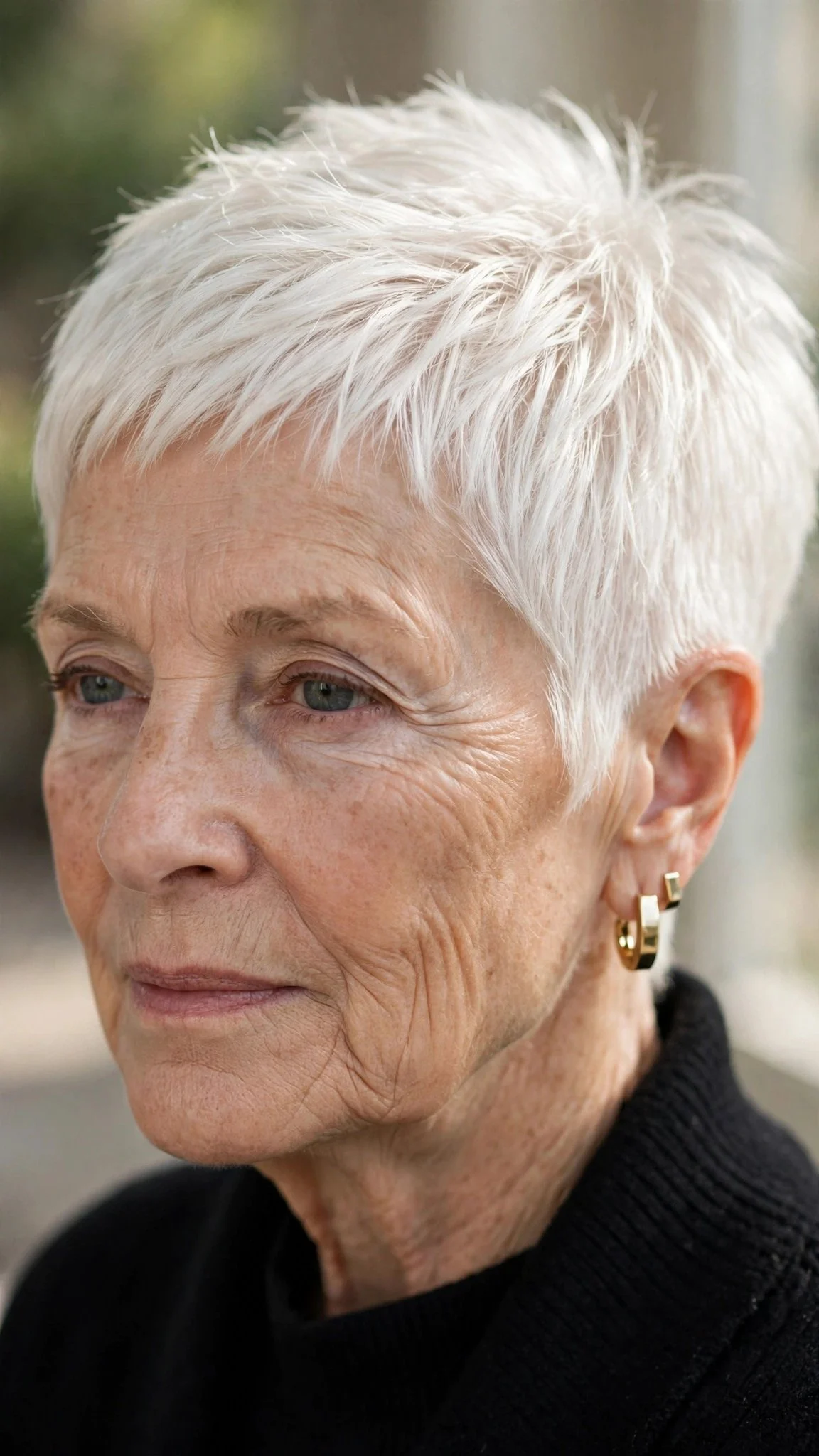 White Blonde Pixie