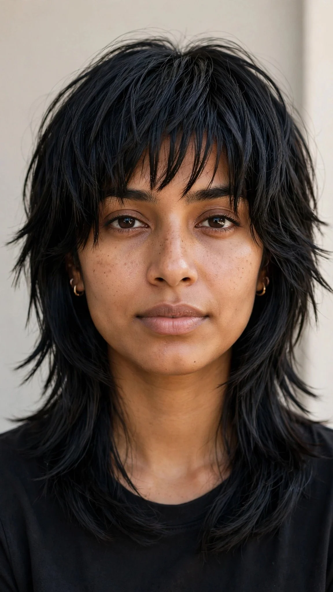 Straight choppy shag with razor layers