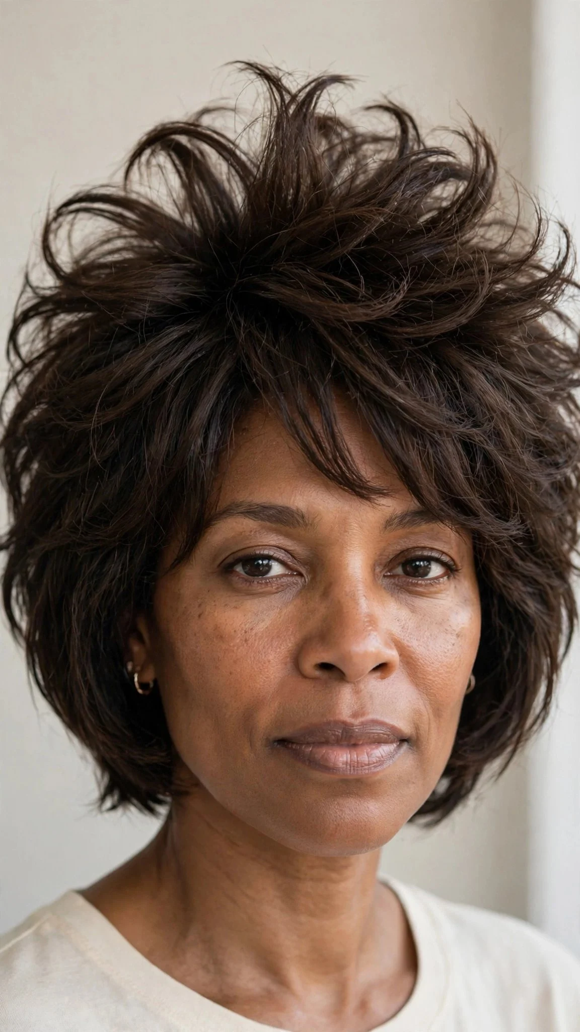 Voluminous Crown Shag Bob