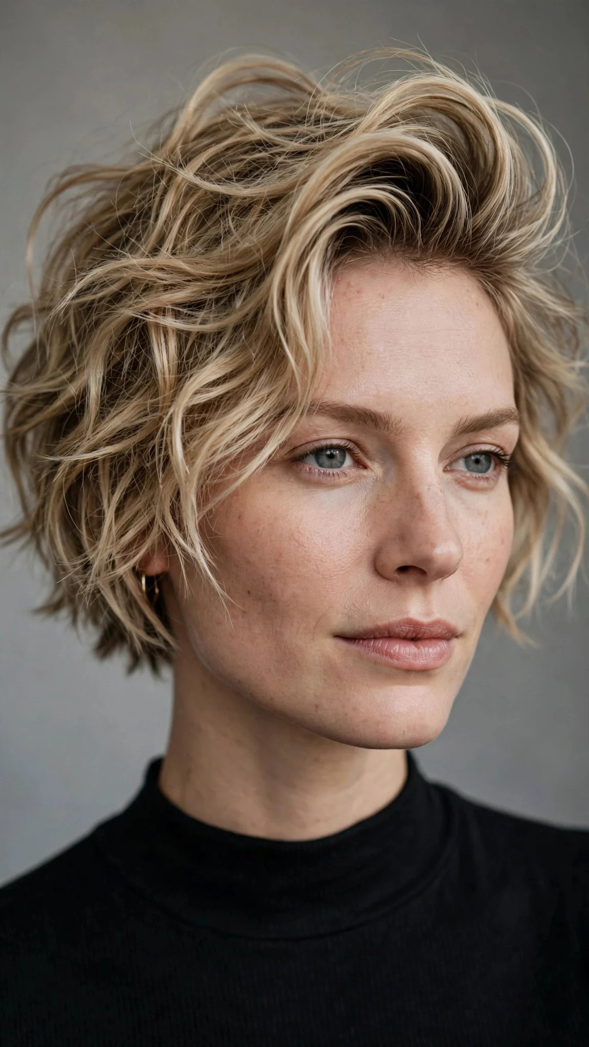 Cropped Wavy Bob With Lifted Roots