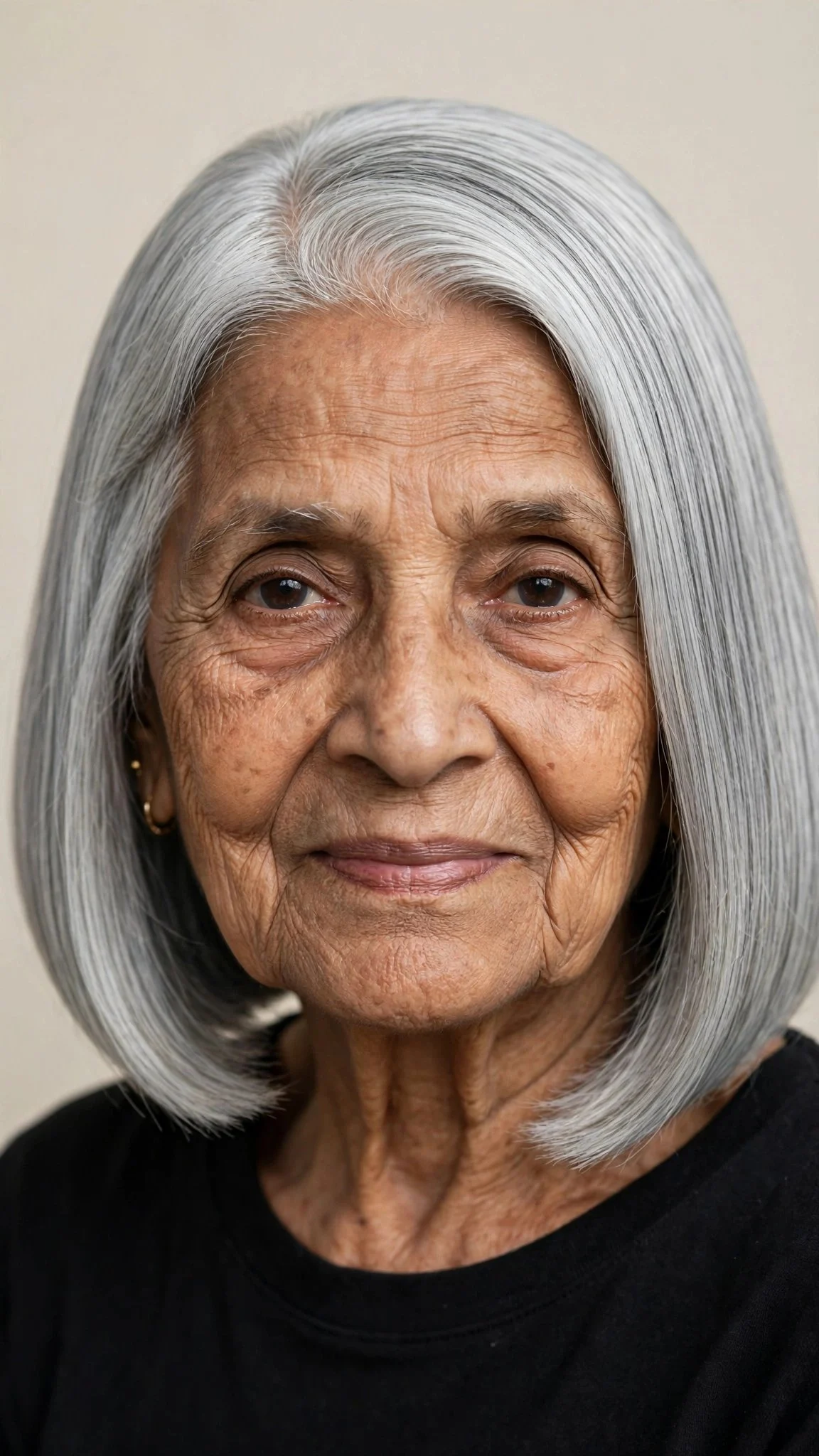 Sleek Straight Bob With a Side Part