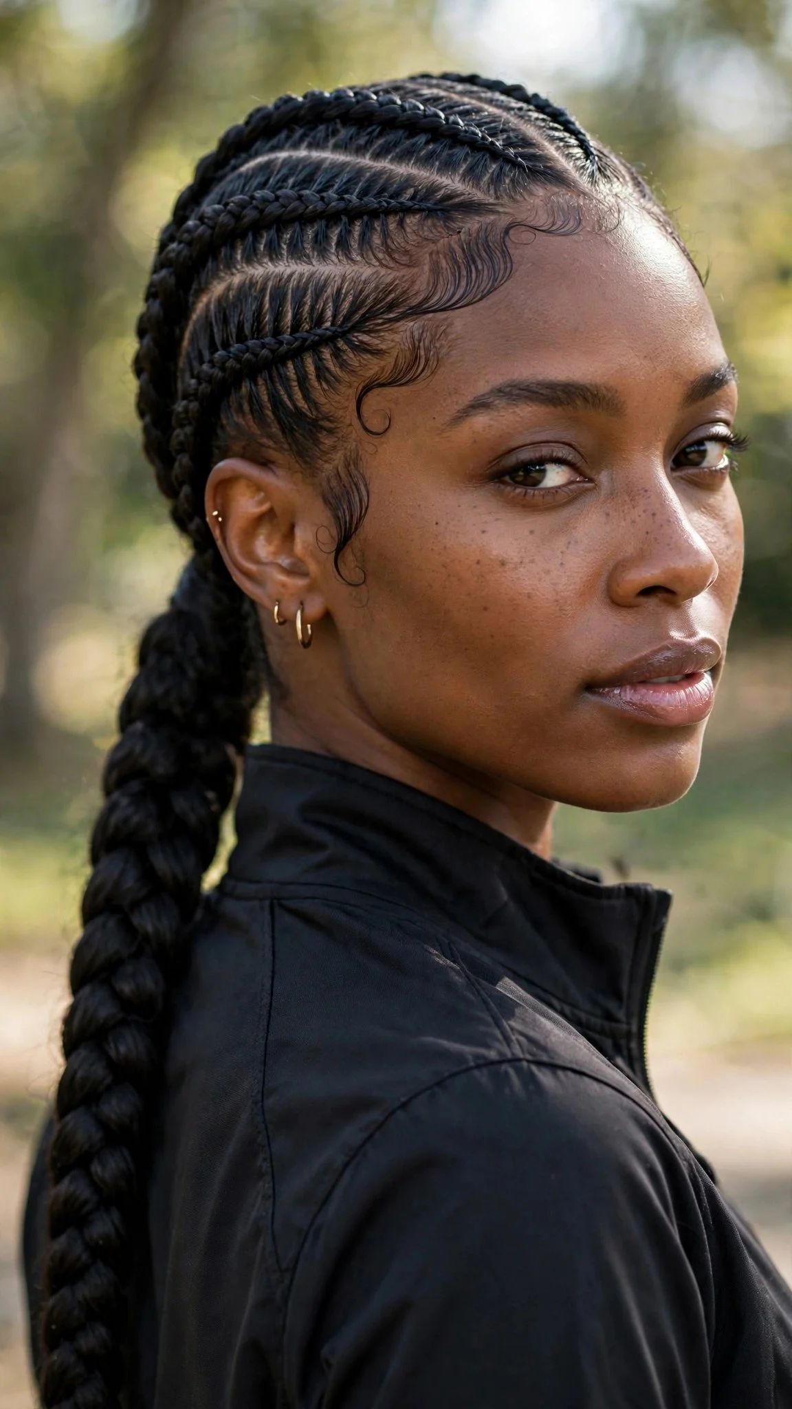 Sleek Feed-In Braided Ponytail