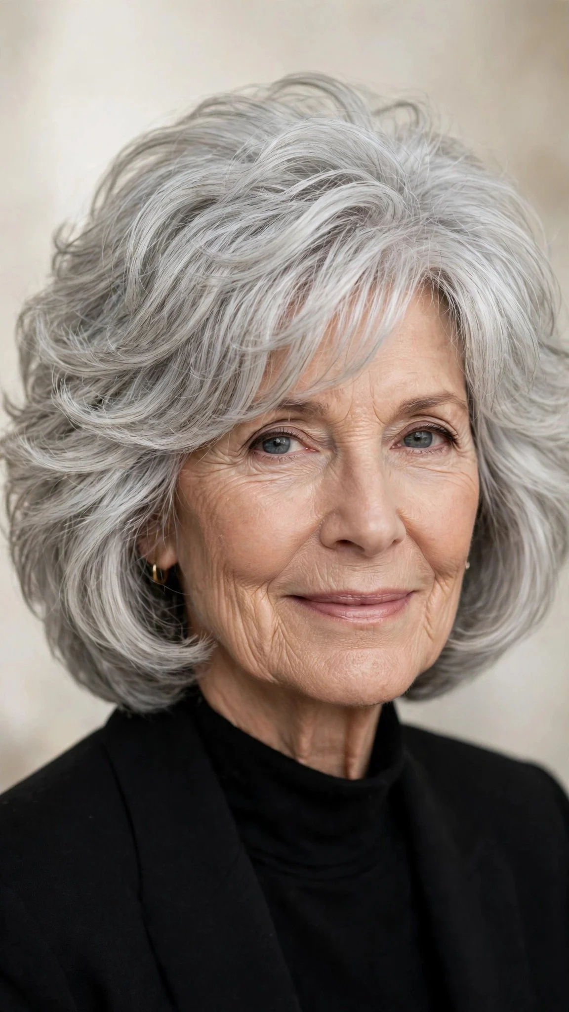 Sophisticated Chin-Length Shag with Volume