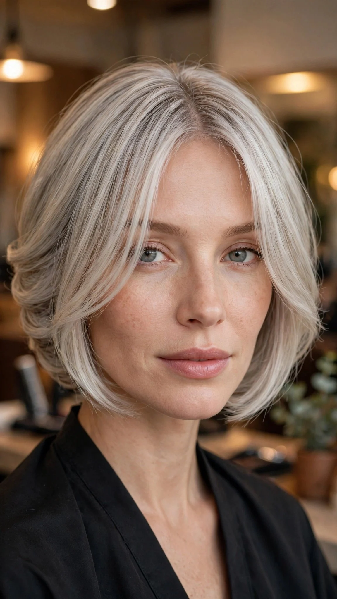 Soft Curtain Fringe with a Graduated Bob