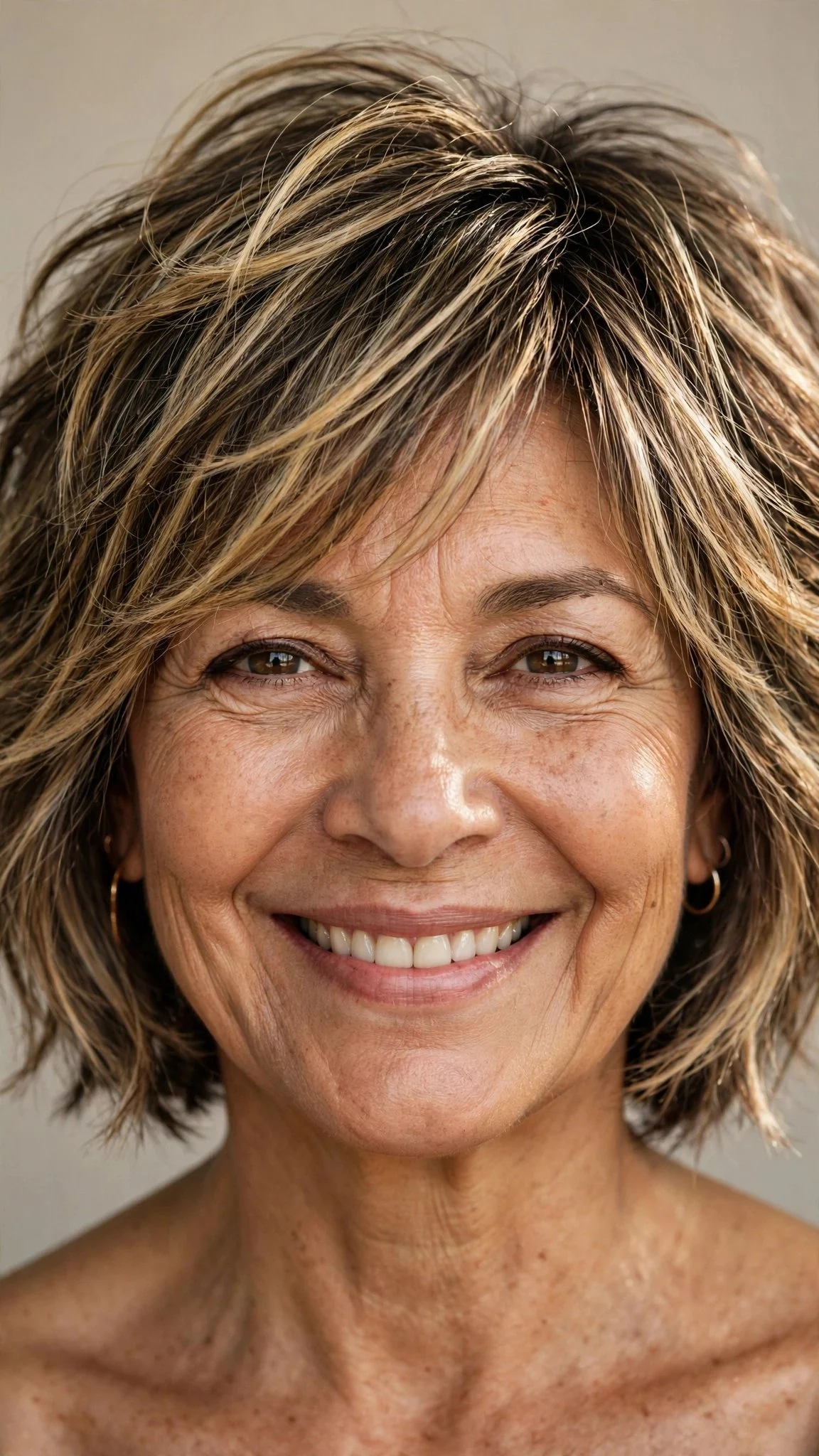 Choppy Bob With Sun-Kissed Highlights