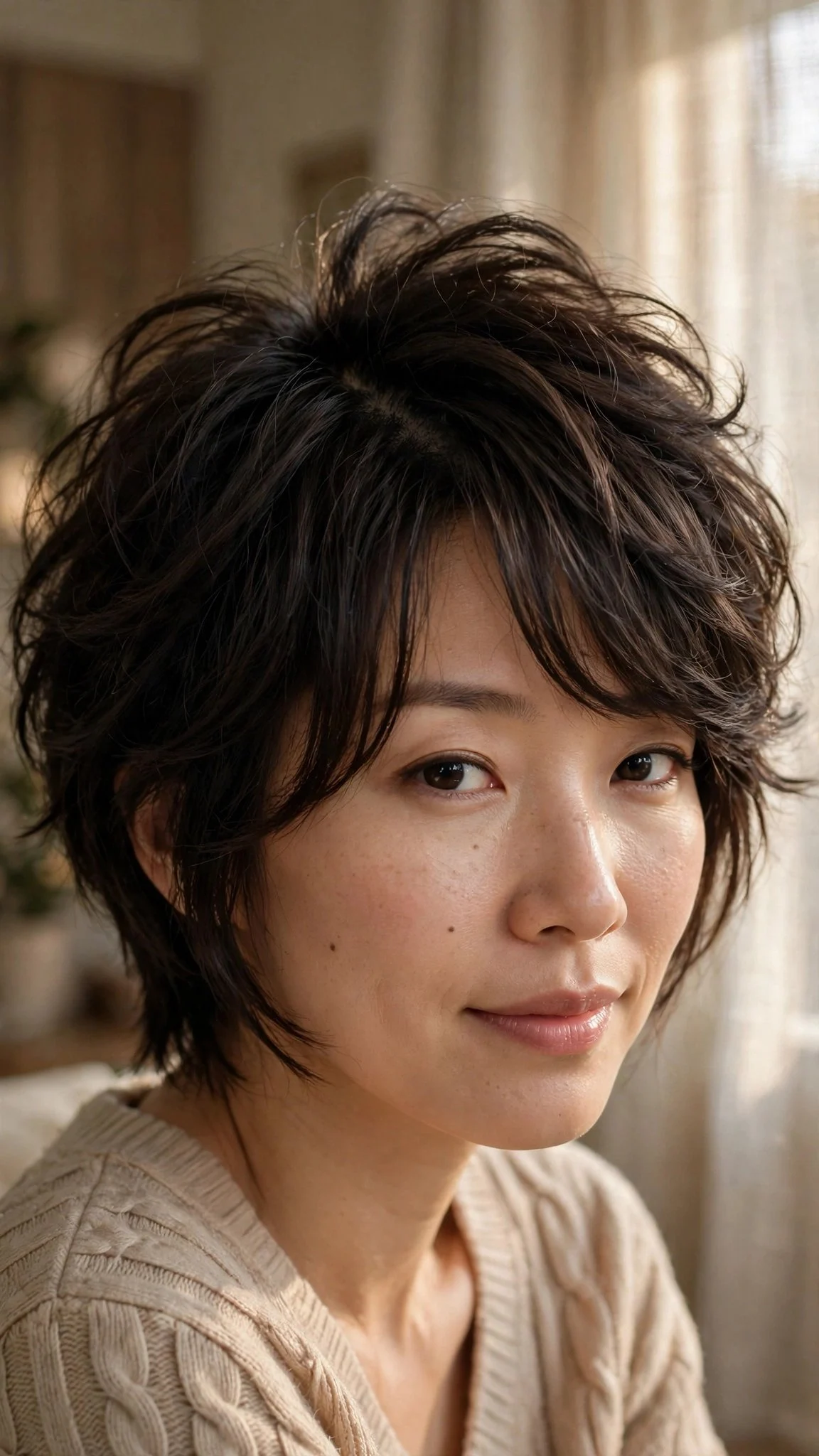 Shag With Side-Part Curtain Bangs