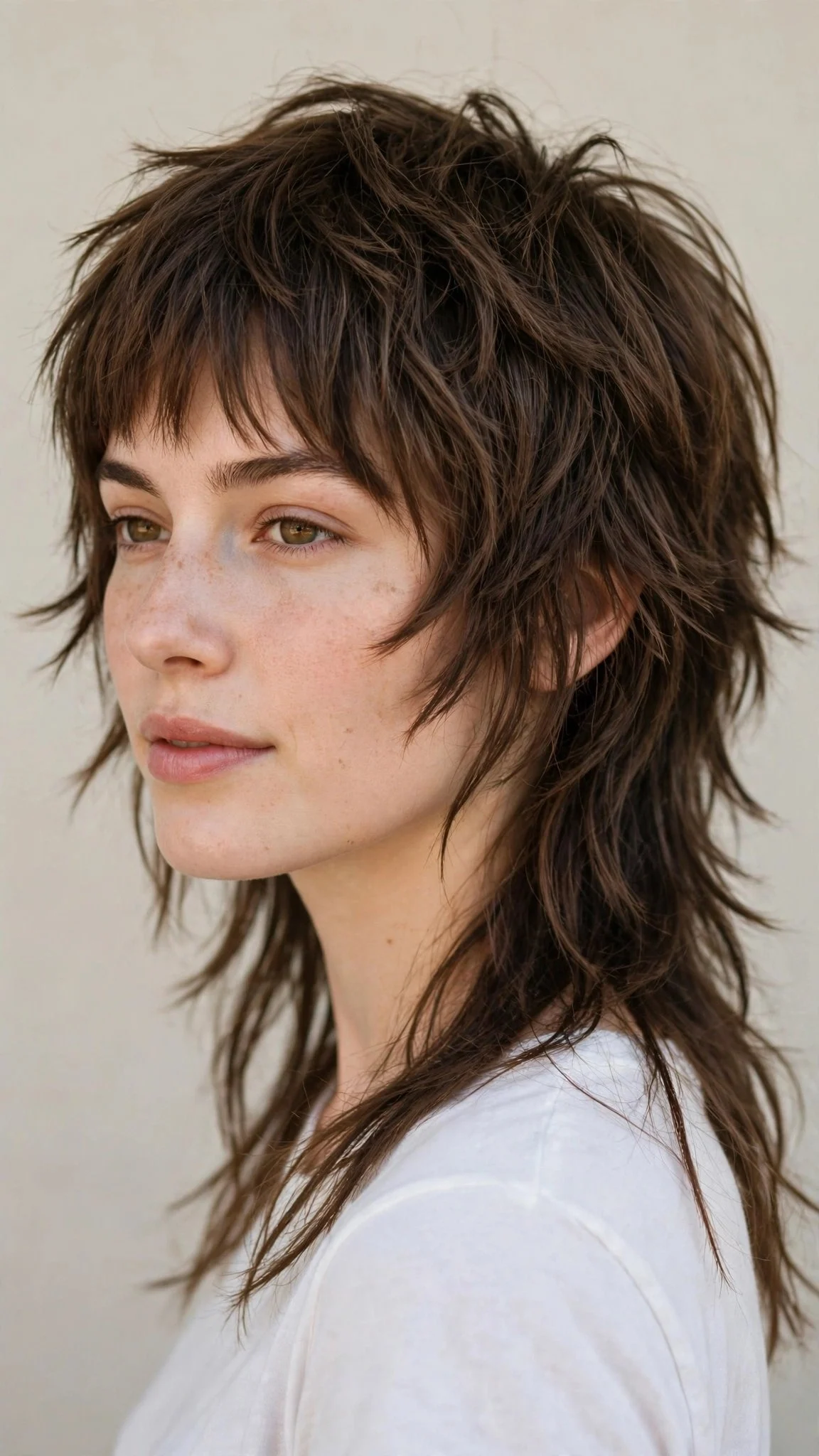 Choppy shag with long layers at back
