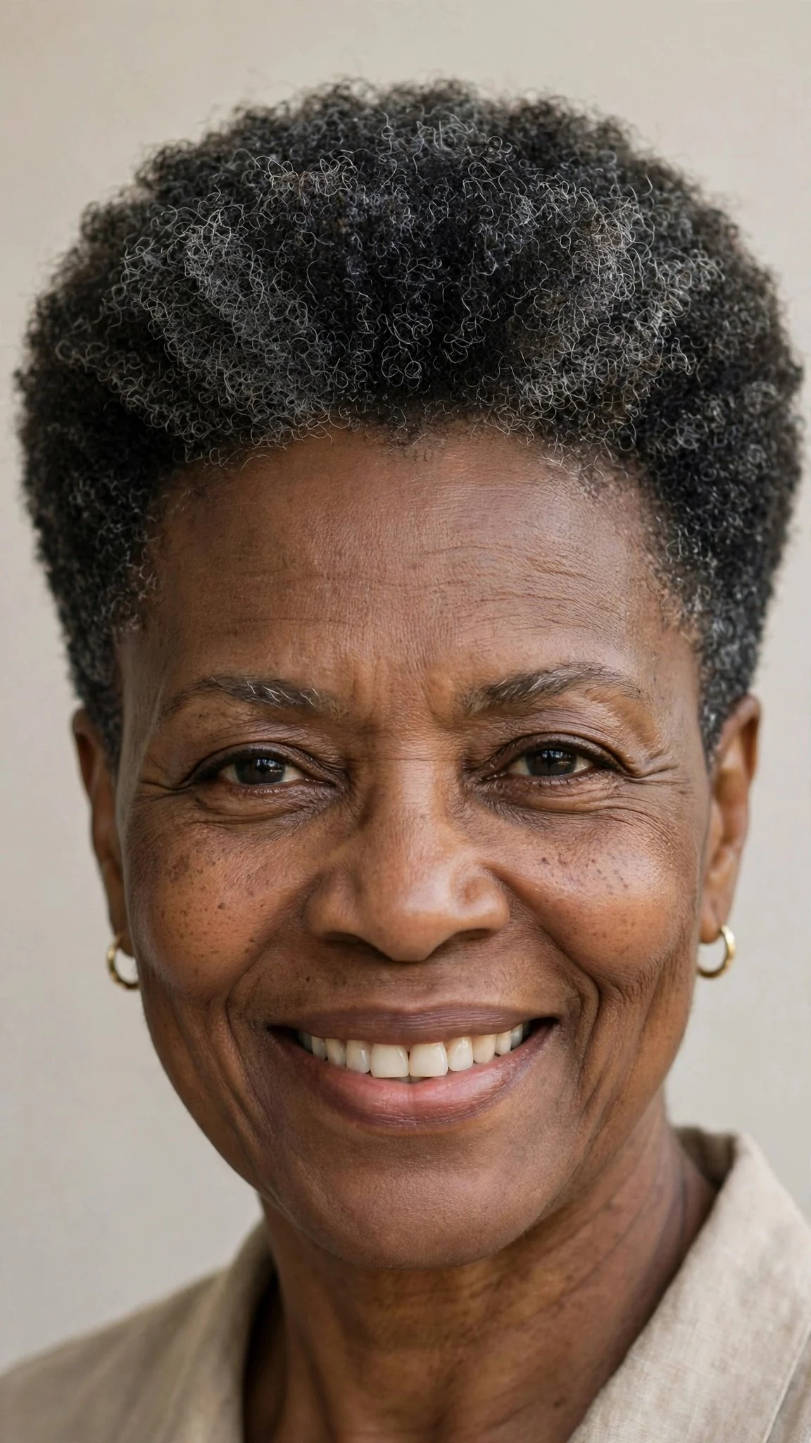 Short Afro with Tapered Sides