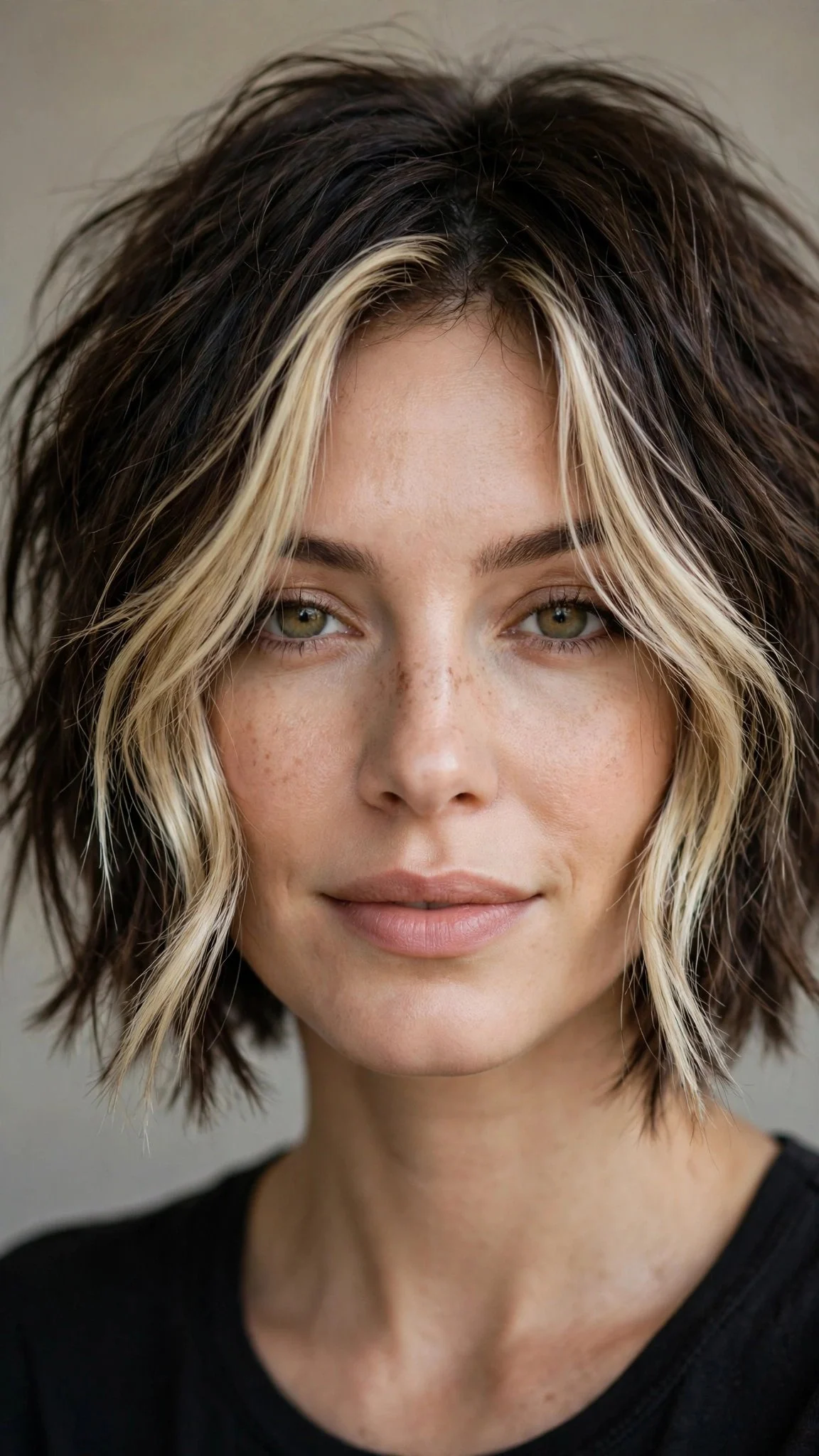 Choppy Bob With Face-Framing Highlights