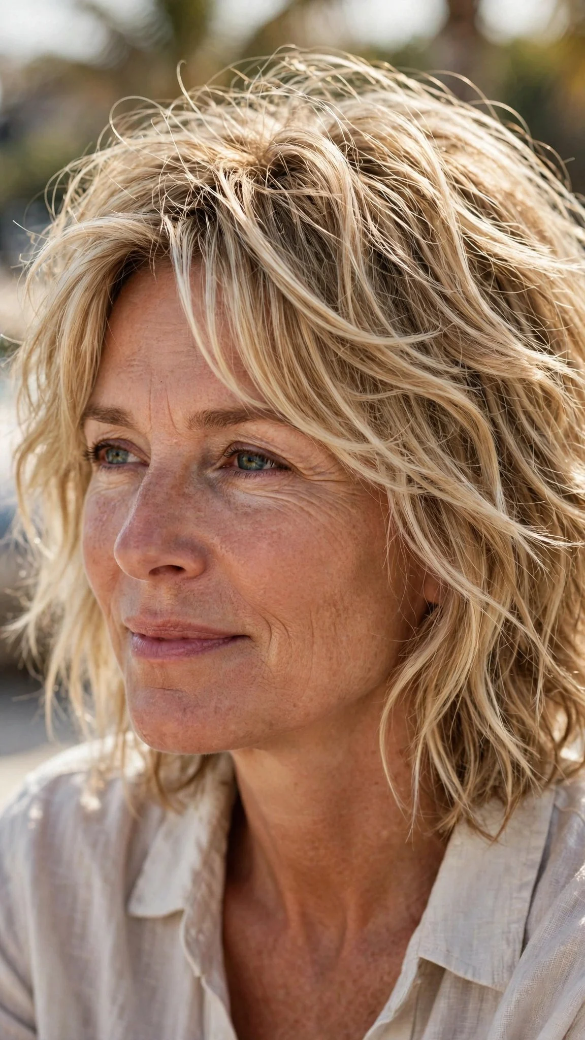 Tousled Mid-Length with Face-Framing Highlights