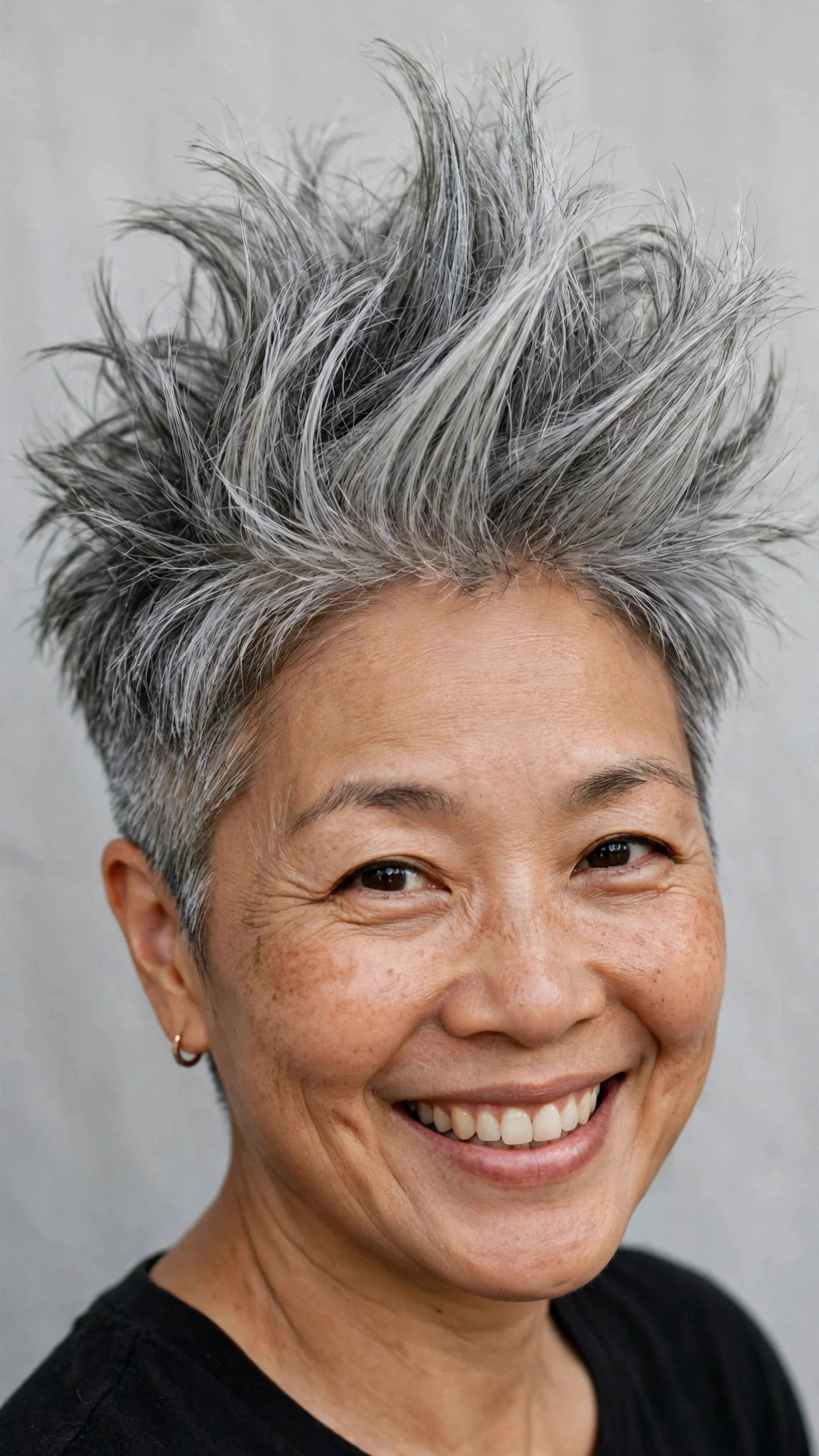 Voluminous Spiky Crown Cut