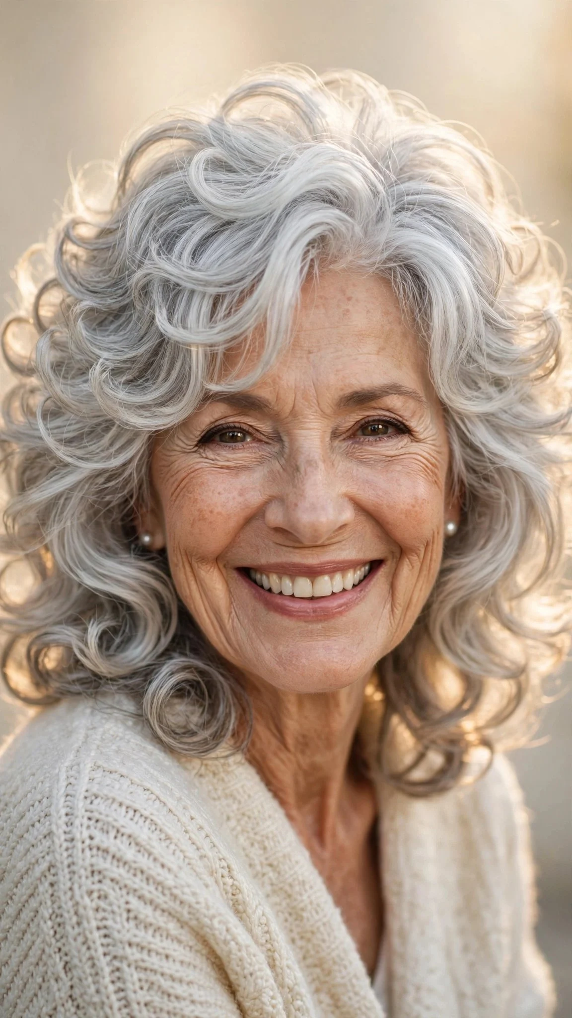 Timeless Silver Shag with Soft Curls