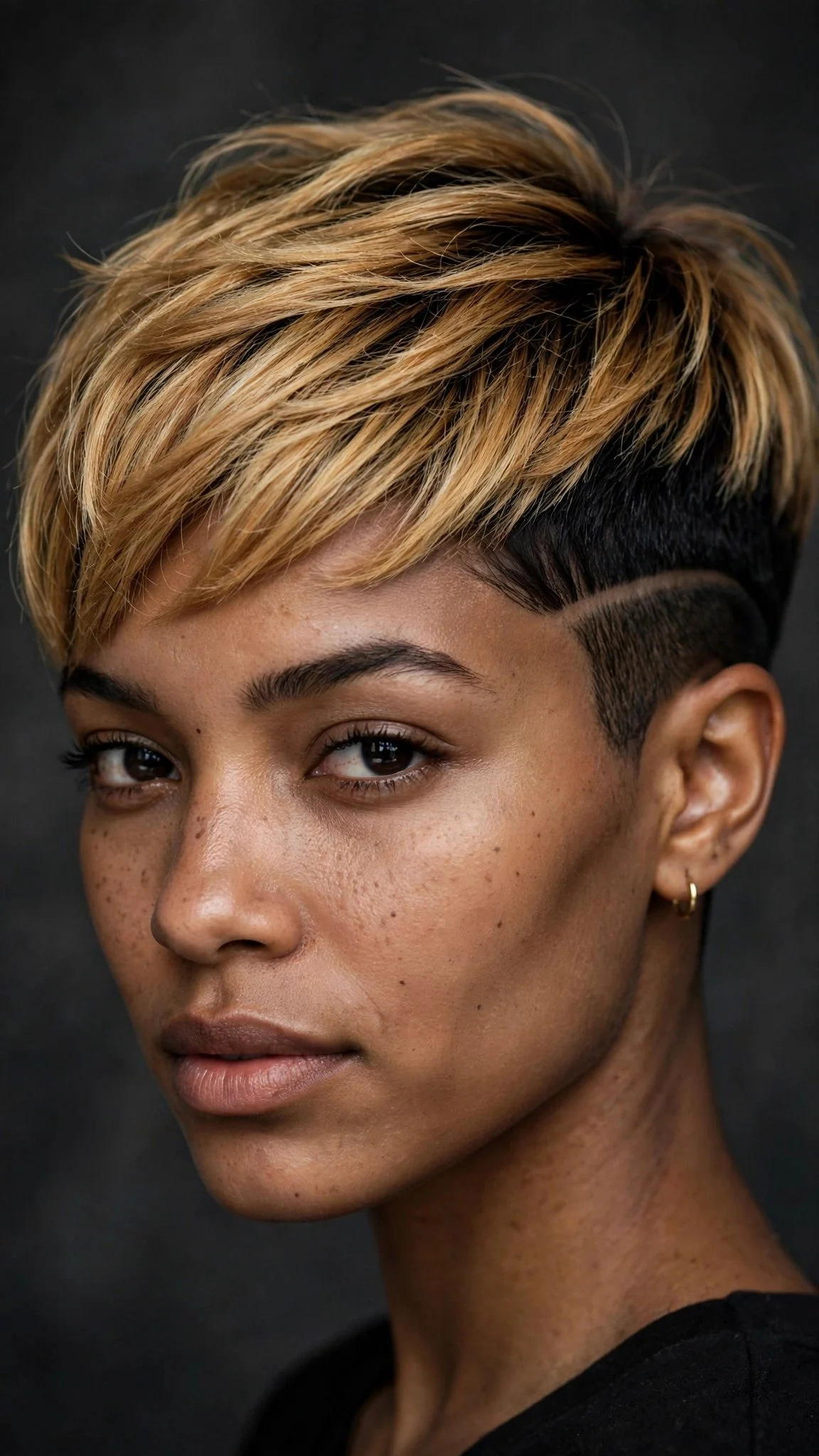 Honeyed Undercut Pixie