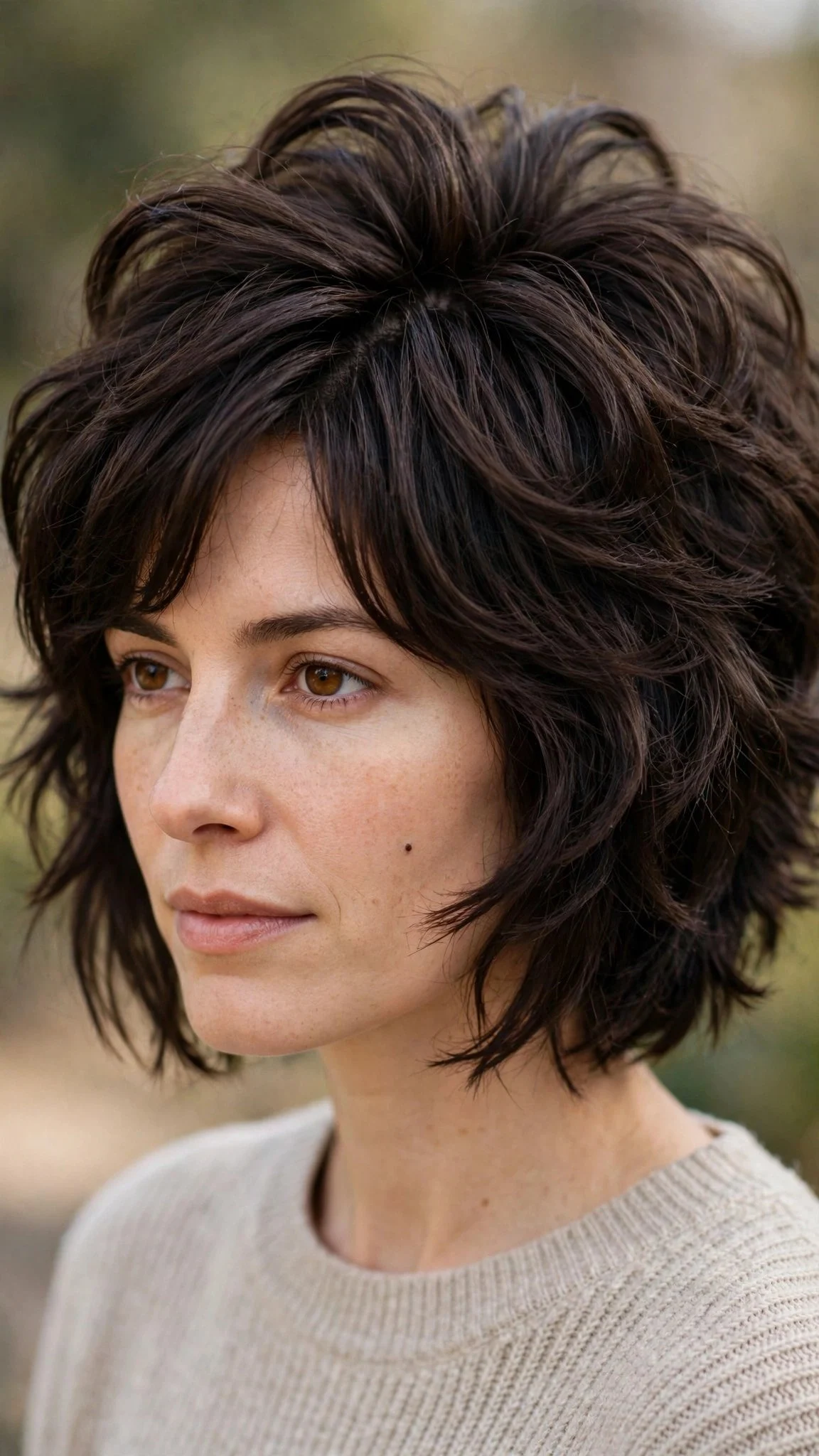 Crown-Volume Shaggy Bob