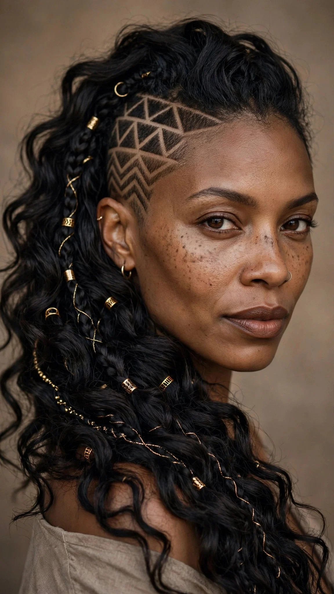 Geometric Design Shaved Side
