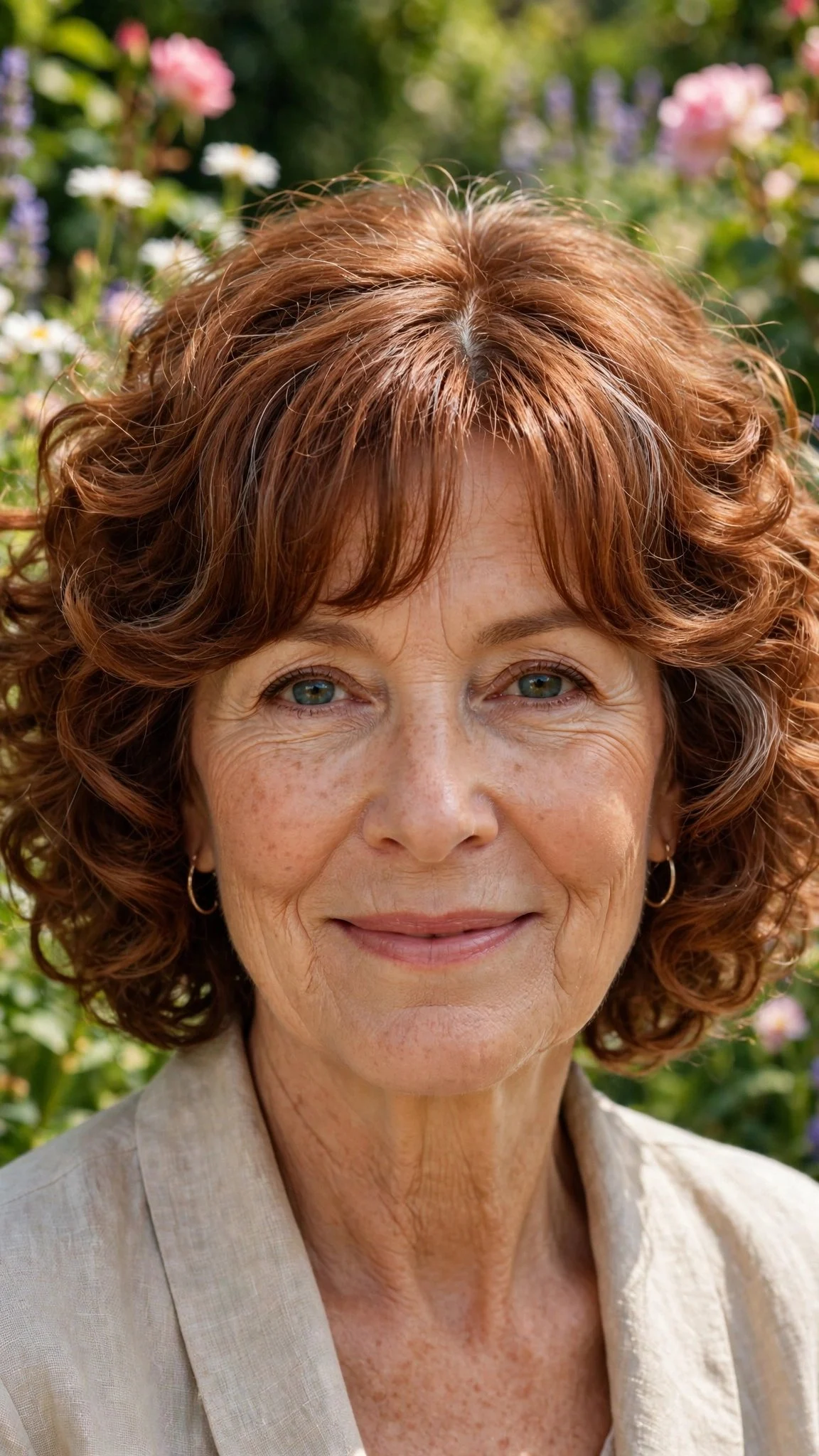 Curly Bob With Curtain Bangs