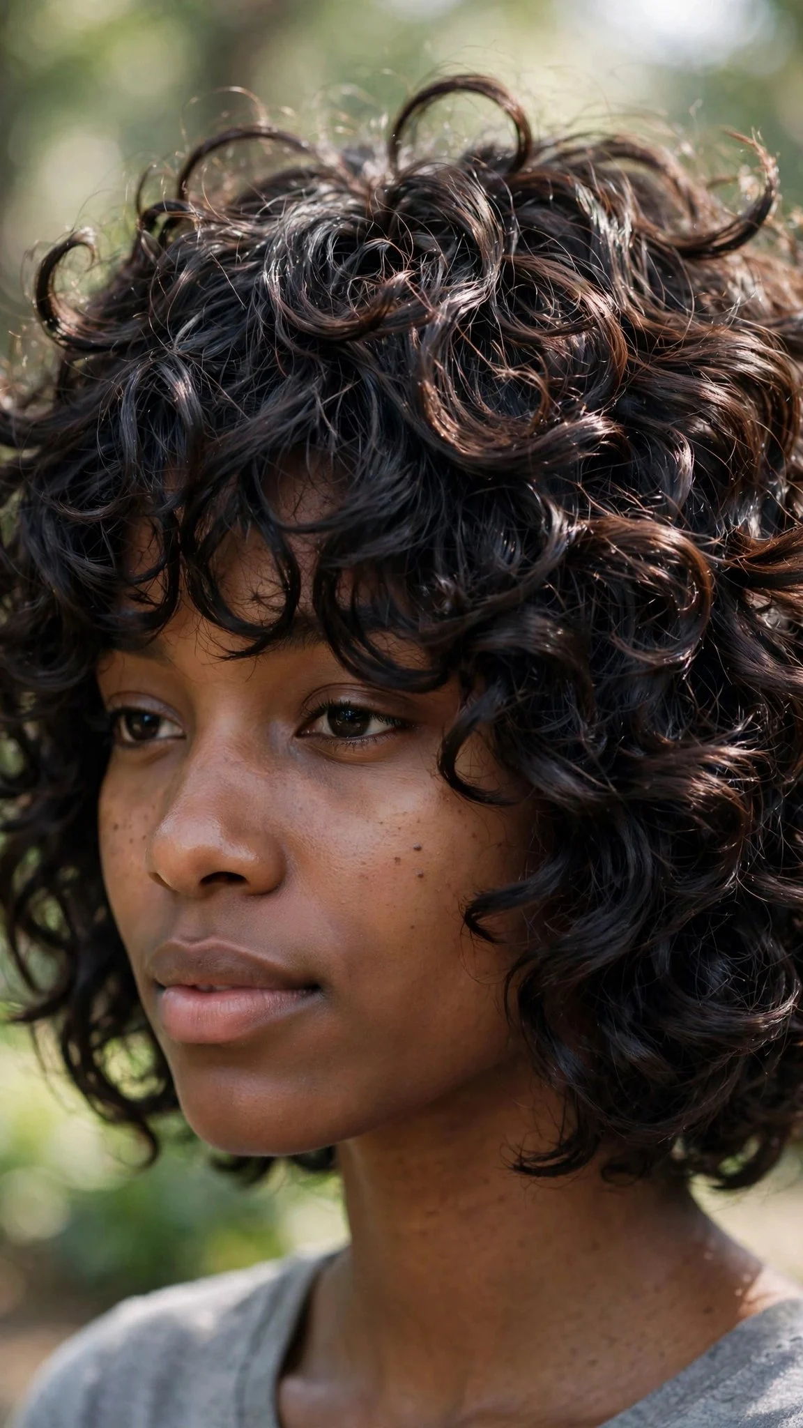 Curly Choppy Bob Layers