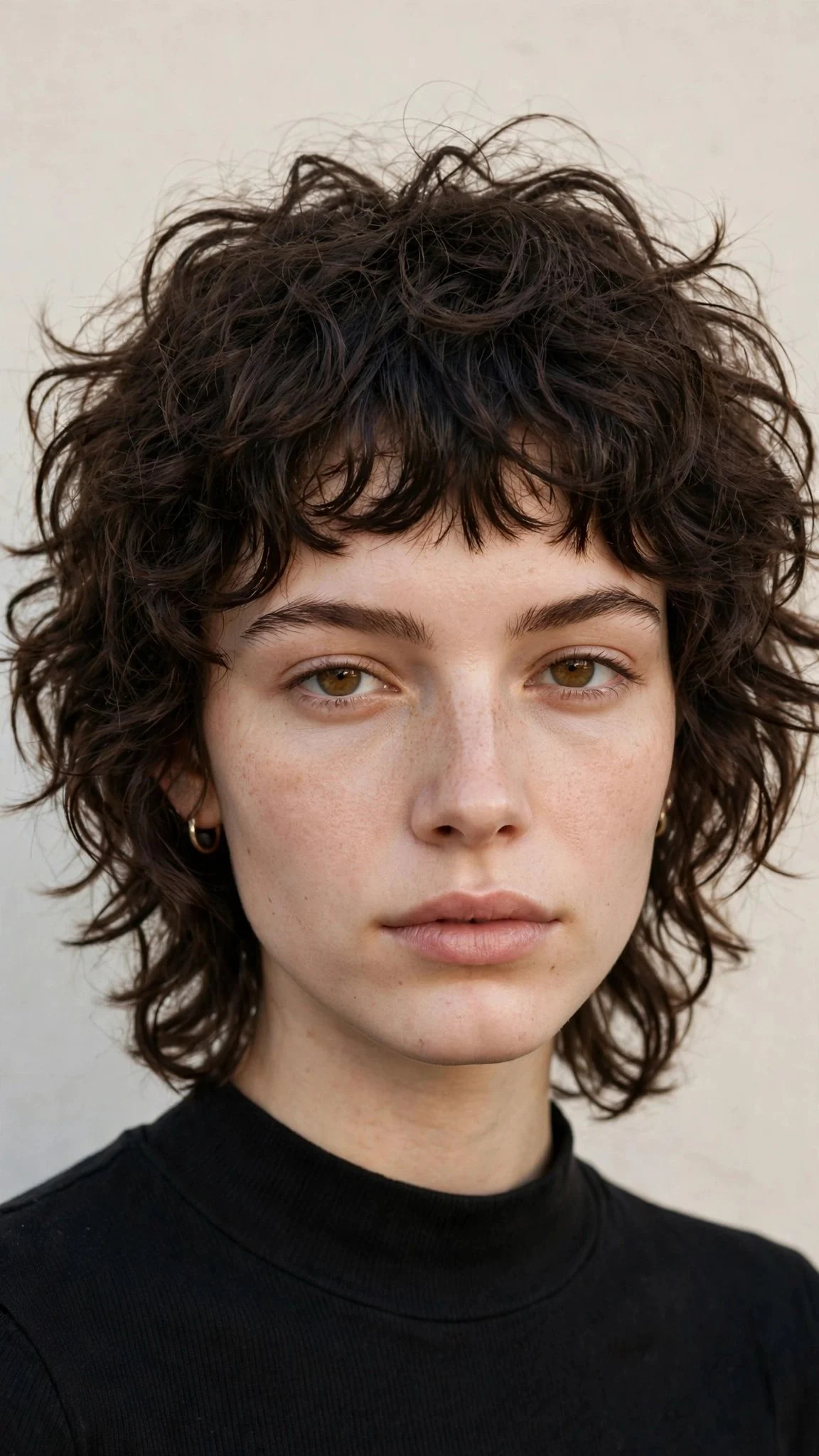 Curly shag with shaggy micro fringe